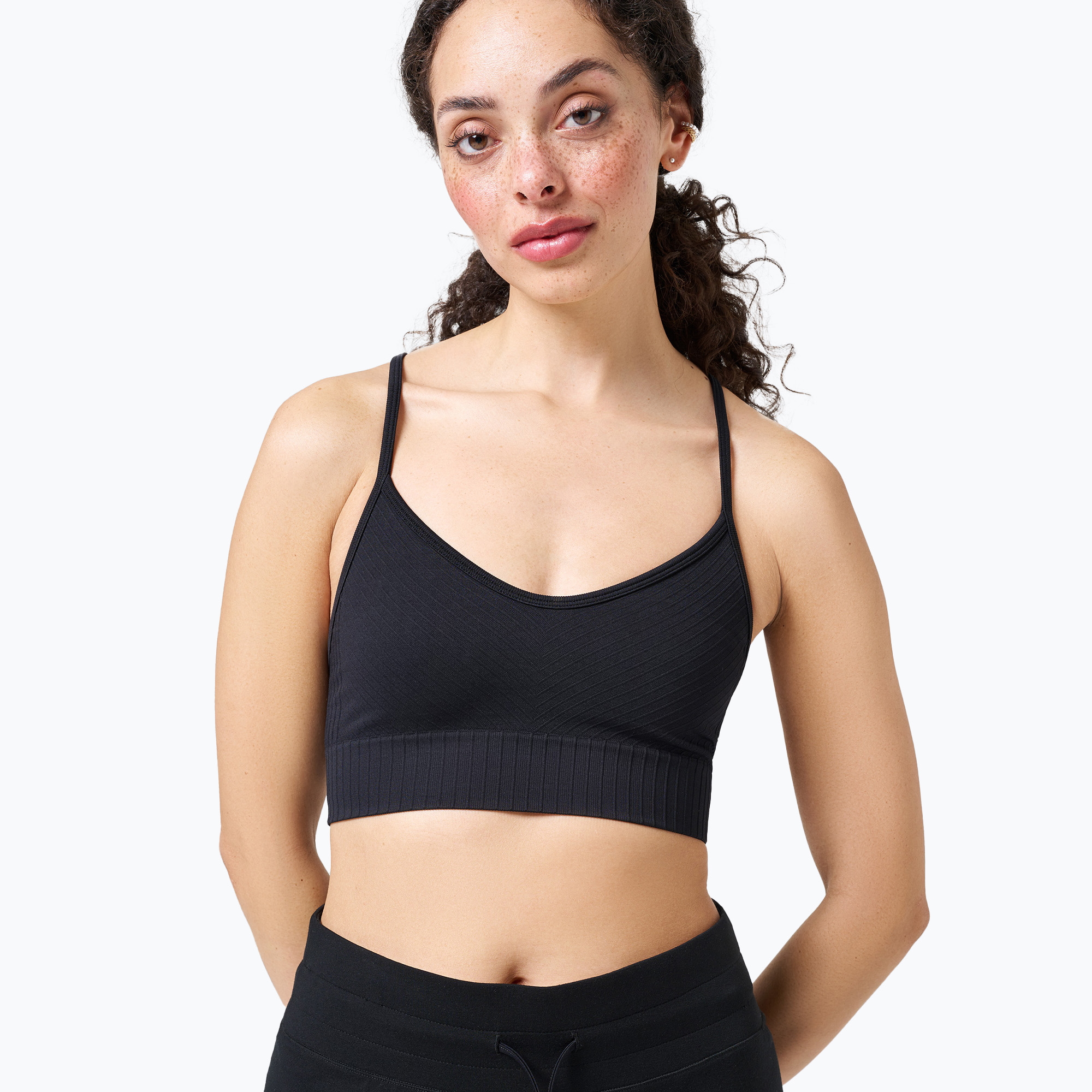 Top treningowy damski Casall Seamless Graphical Rib Sports black | WYSYŁKA W 24H | 30 DNI NA ZWROT