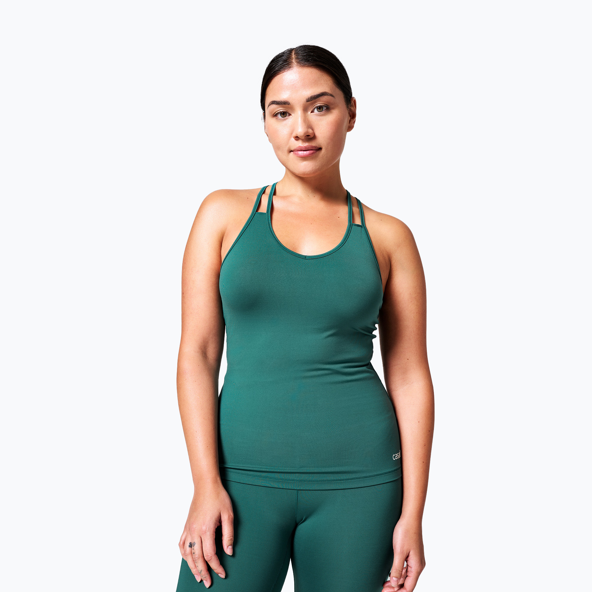 Tank top treningowy damski Casall V-Neck Racerback garden green | WYSYŁKA W 24H | 30 DNI NA ZWROT