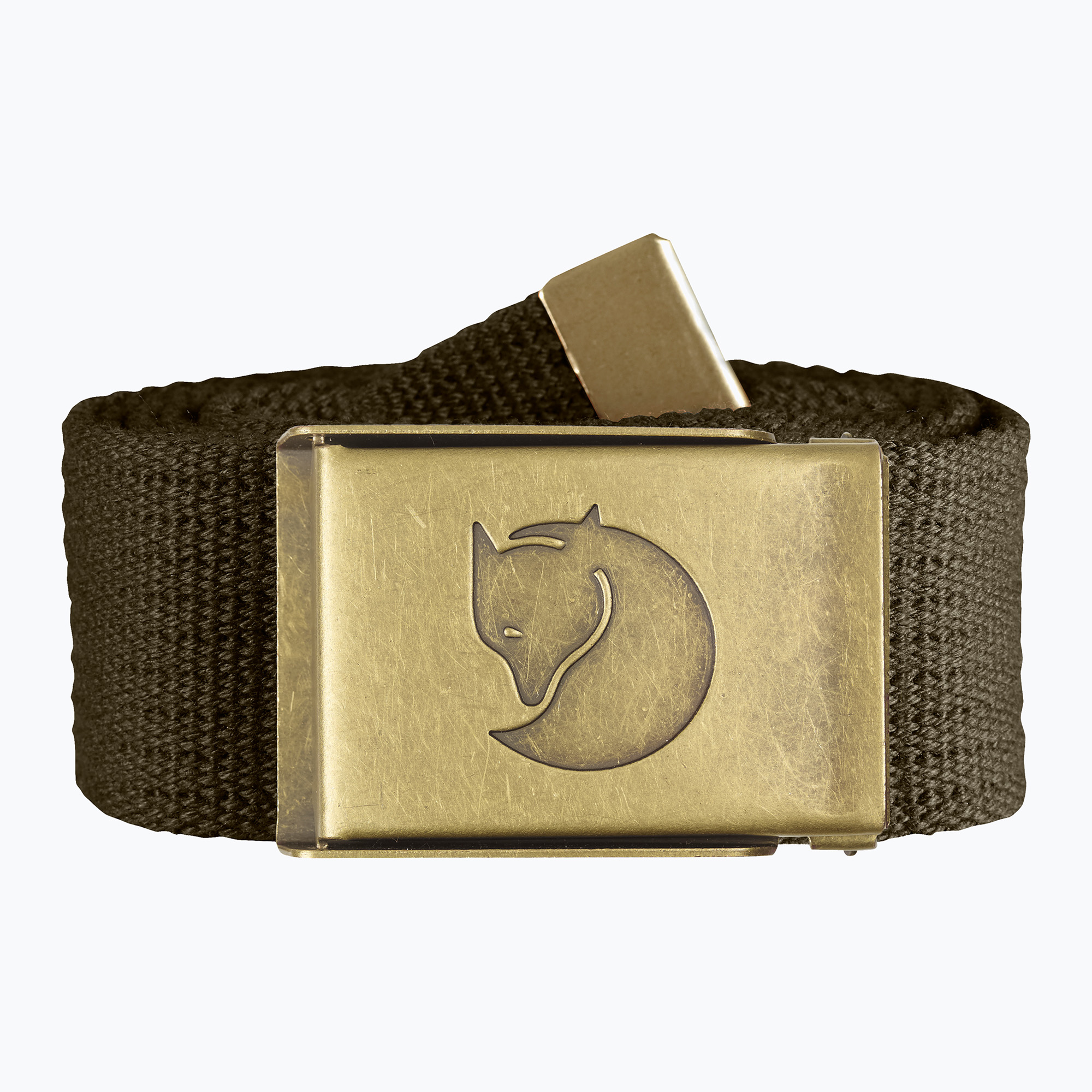 Pasek do spodni Fjällräven Canvas Brass Belt dark olive 