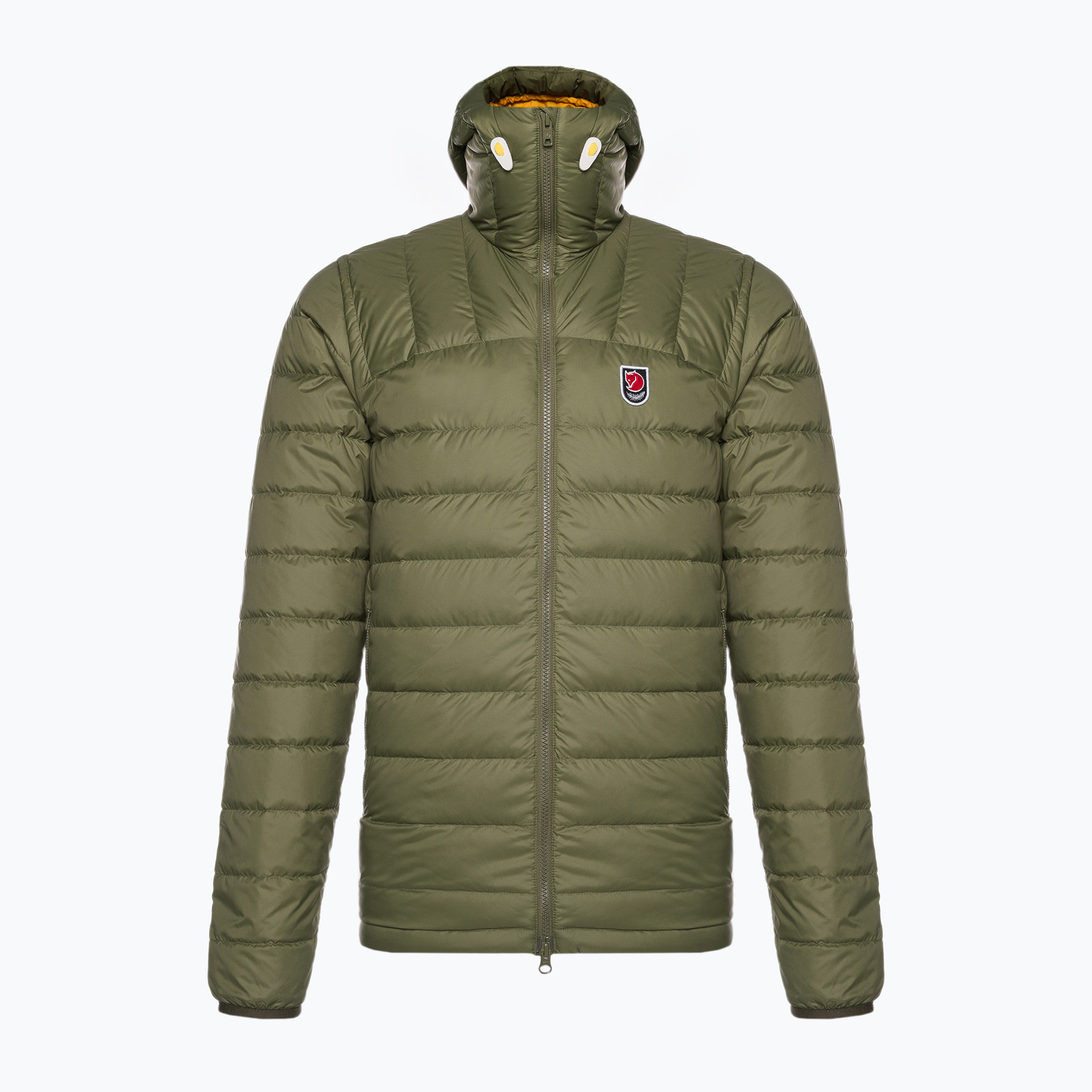 Kurtka puchowa męska Fjällräven Expedition Pack Down Hoodie green/mustard yellow | WYSYŁKA W 24H | 30 DNI NA ZWROT