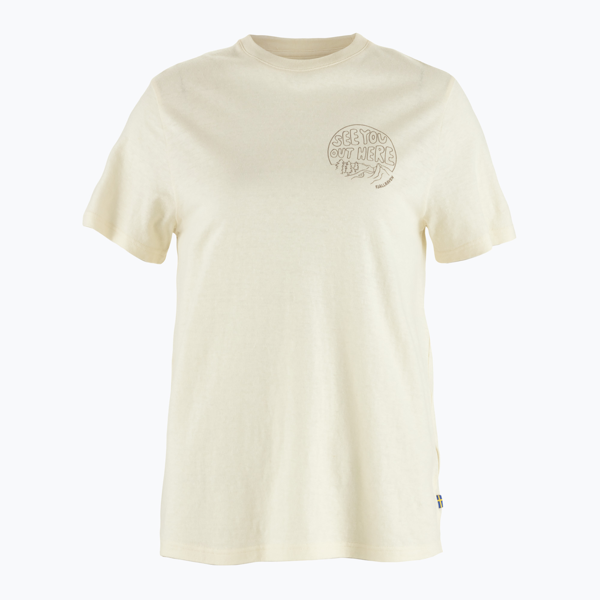 Koszulka damska Fjällräven Hemp Blend Out Here chalk white | WYSYŁKA W 24H | 30 DNI NA ZWROT