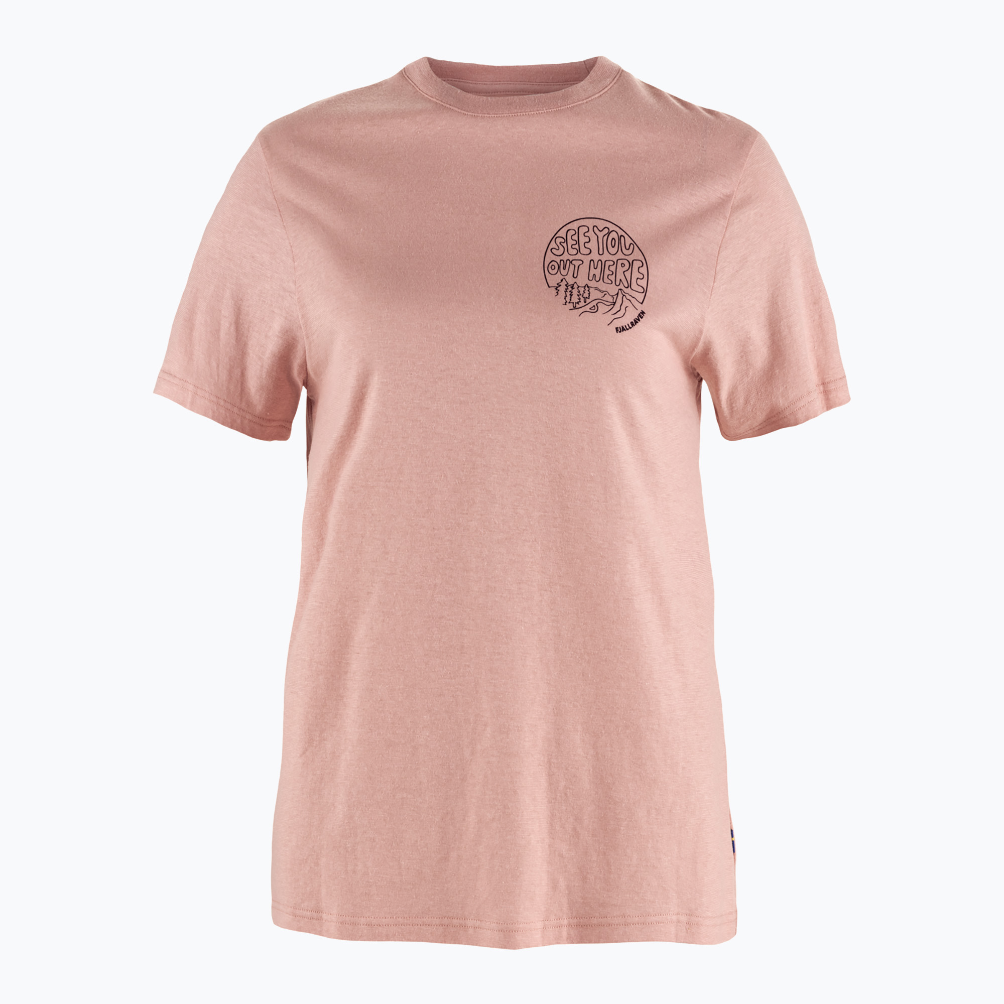 Koszulka damska Fjällräven Hemp Blend Out Here chalk rose | WYSYŁKA W 24H | 30 DNI NA ZWROT