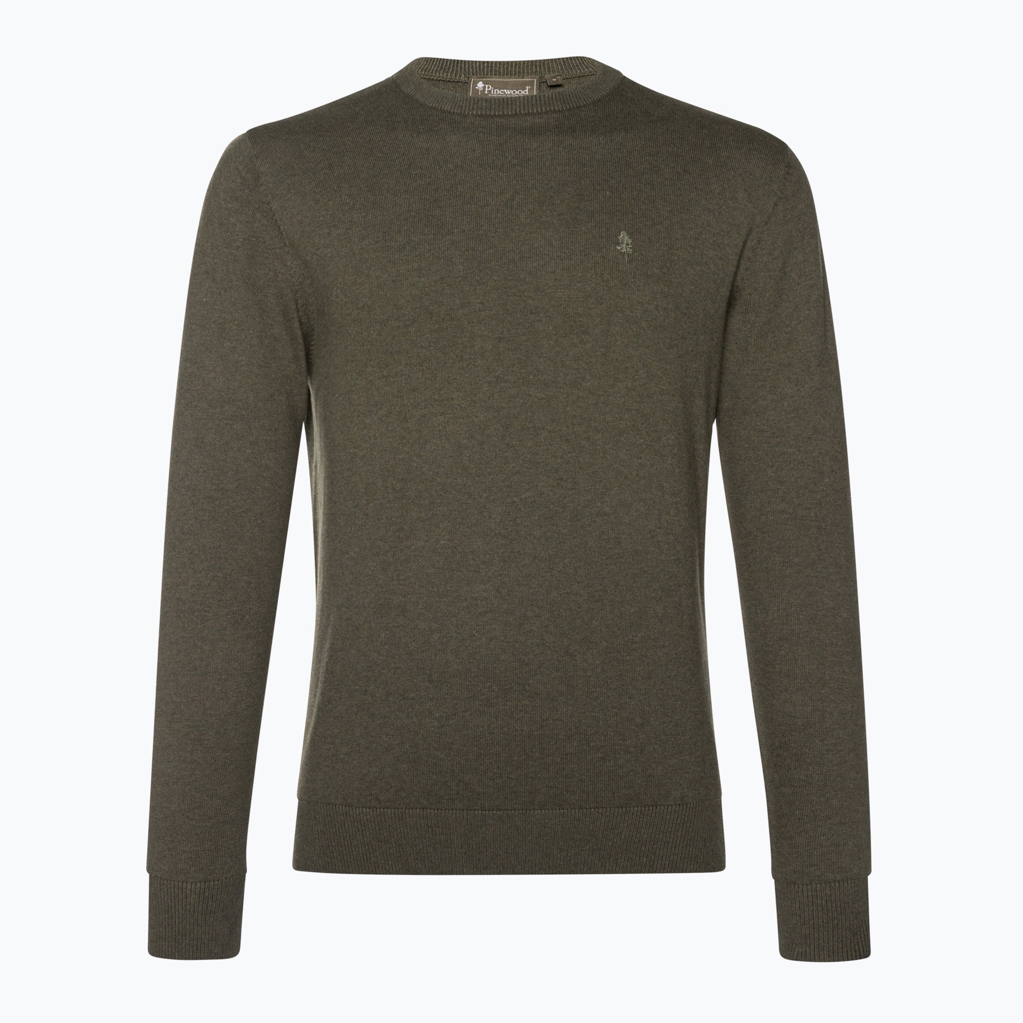 Sweter męski Pinewood Varnamo Crewneck Knitted green mel | WYSYŁKA W 24H | 30 DNI NA ZWROT