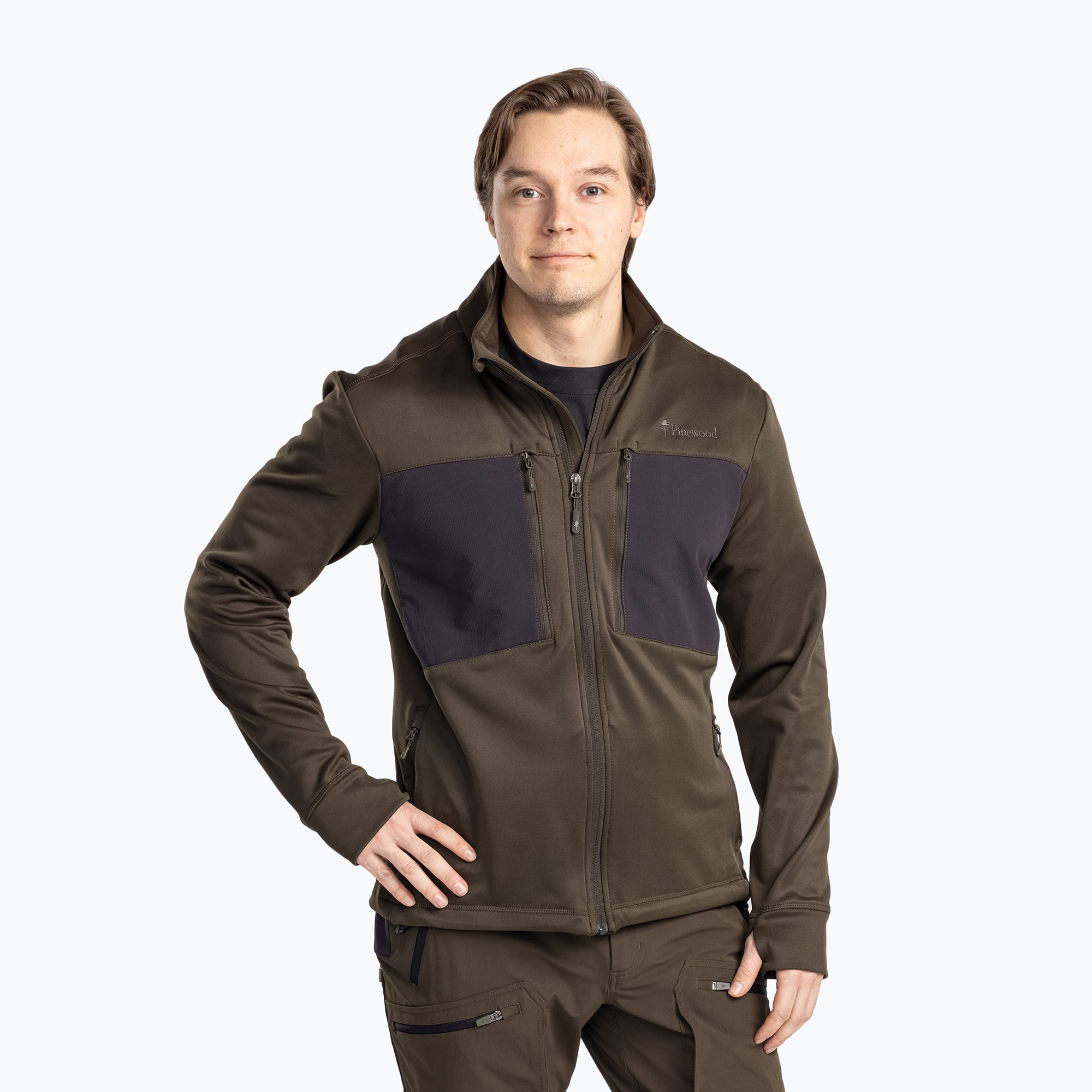 Bluza polarowa męska Pinewood Abisko Power Fleece moss green | WYSYŁKA W 24H | 30 DNI NA ZWROT