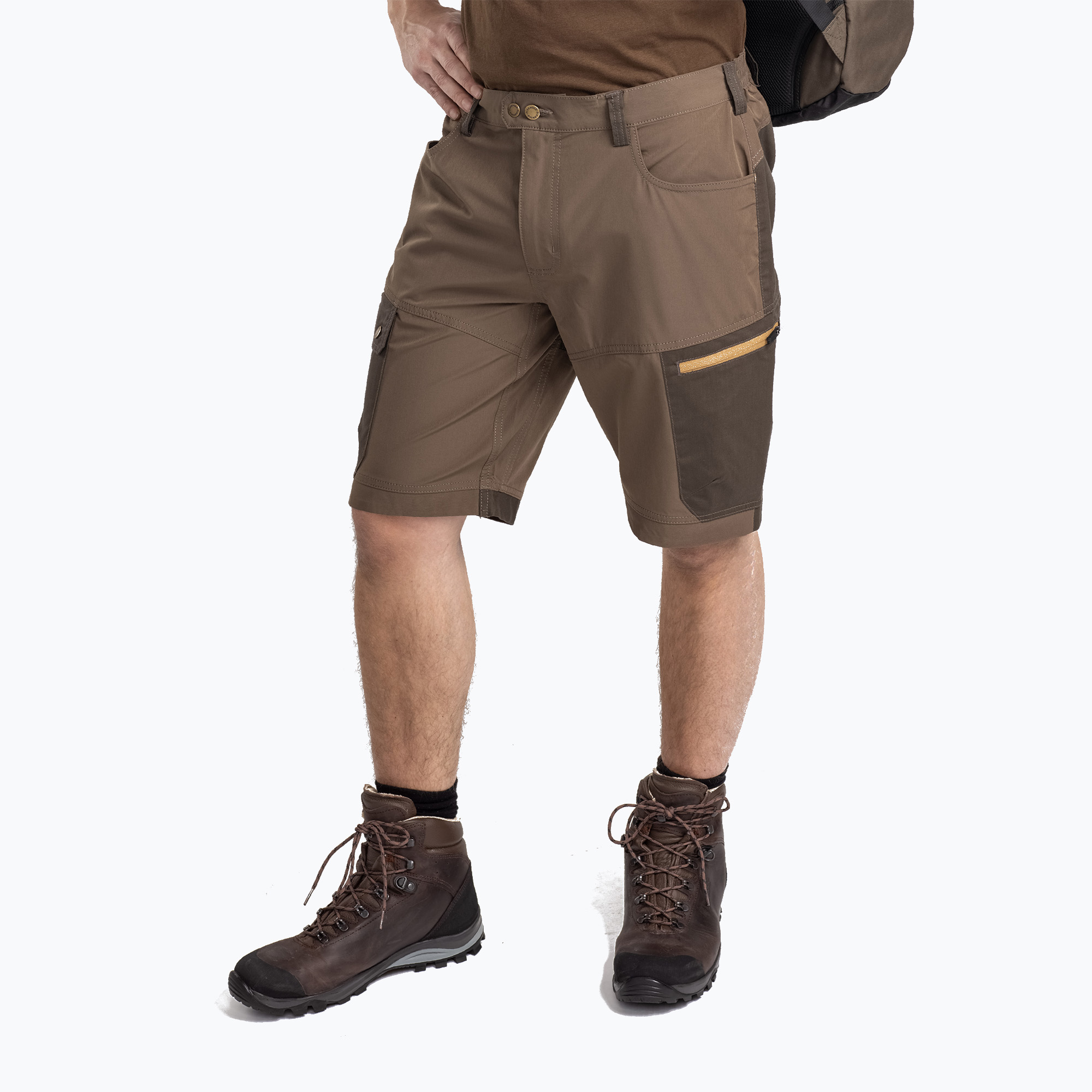 Spodnki trekkingowe męskie Pinewood Finnveden Trail Hybrid earthbrown/d.olive | WYSYŁKA W 24H | 30 DNI NA ZWROT