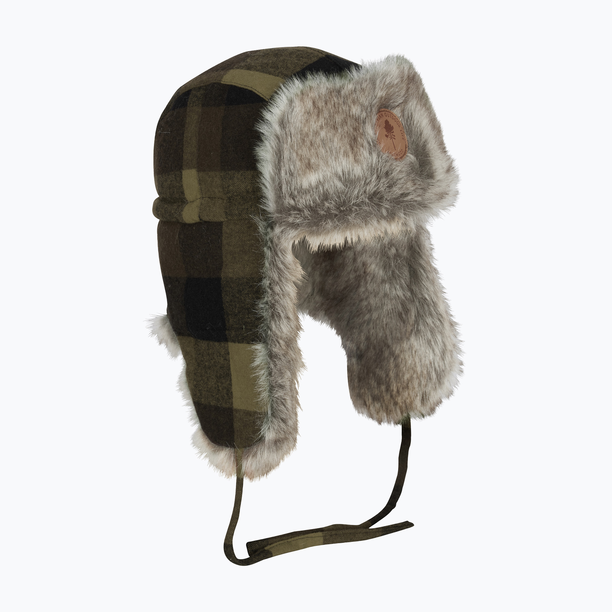 Czapka zimowa Pinewood Classic Checked Fur green / black | WYSYŁKA W 24H | 30 DNI NA ZWROT