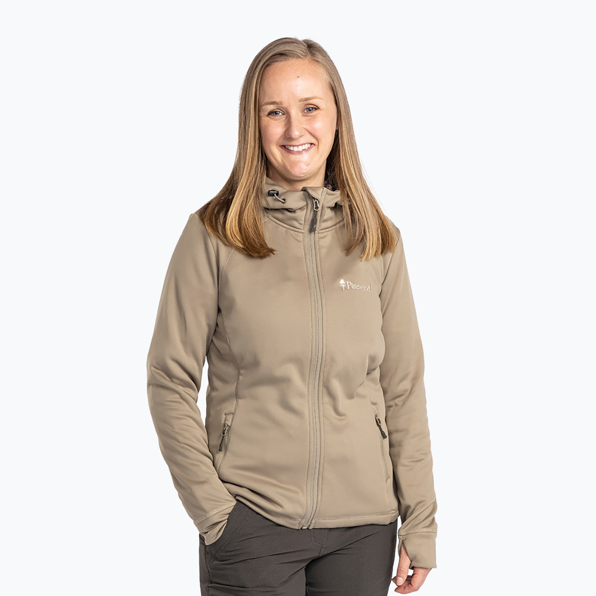 Bluza damska Pinewood Finnveden Hoodie mid khaki | WYSYŁKA W 24H | 30 DNI NA ZWROT