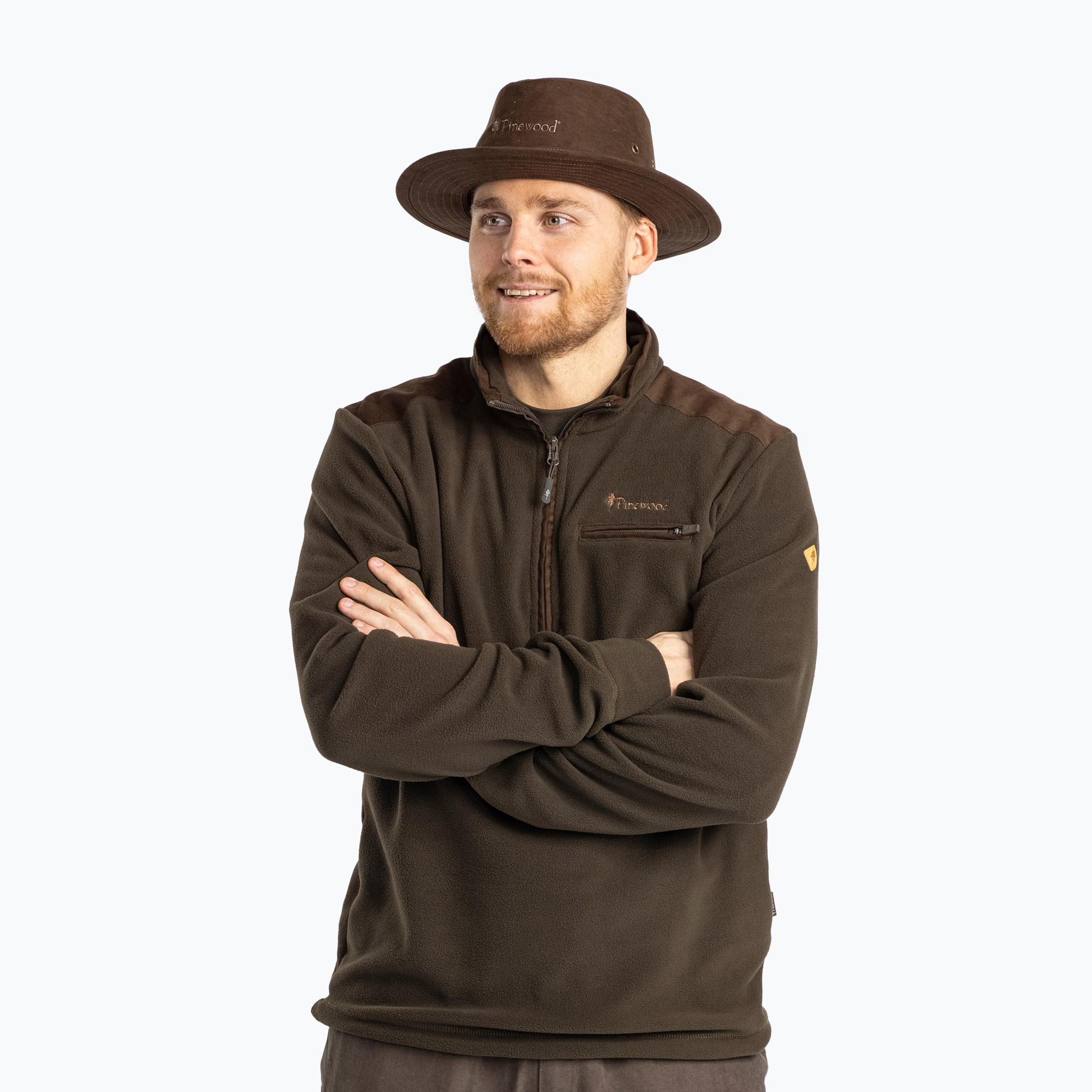 Bluza męska Pinewood Småland Hunters Half Zip h.brown | WYSYŁKA W 24H | 30 DNI NA ZWROT