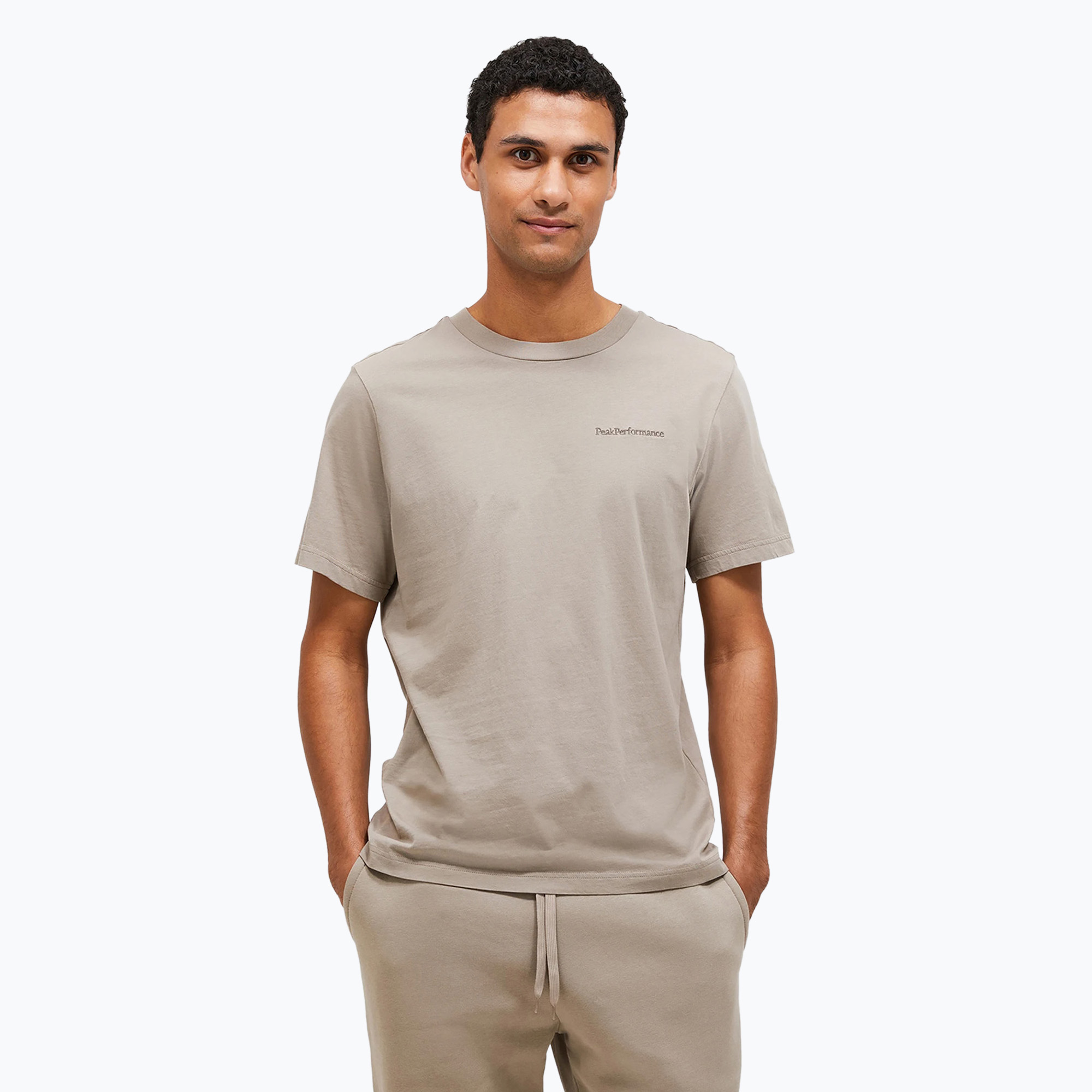 Koszulka męska Peak Performance Original Small Logo Tee avid beige | WYSYŁKA W 24H | 30 DNI NA ZWROT