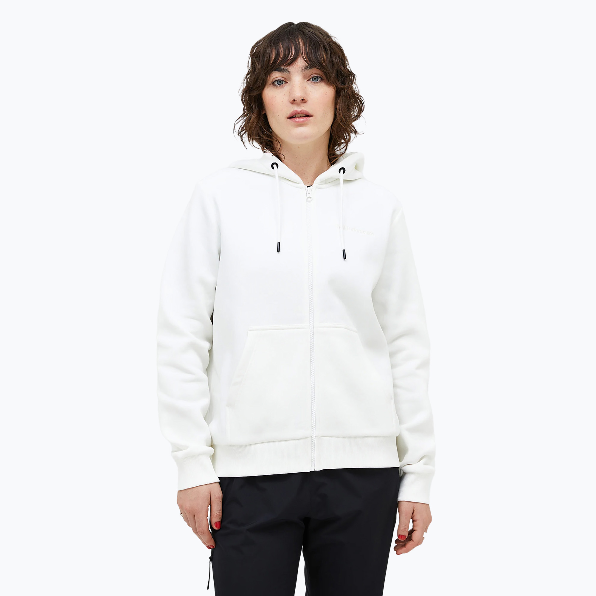 Bluza damska Peak Performance Original Small Logo Zip off white | WYSYŁKA W 24H | 30 DNI NA ZWROT