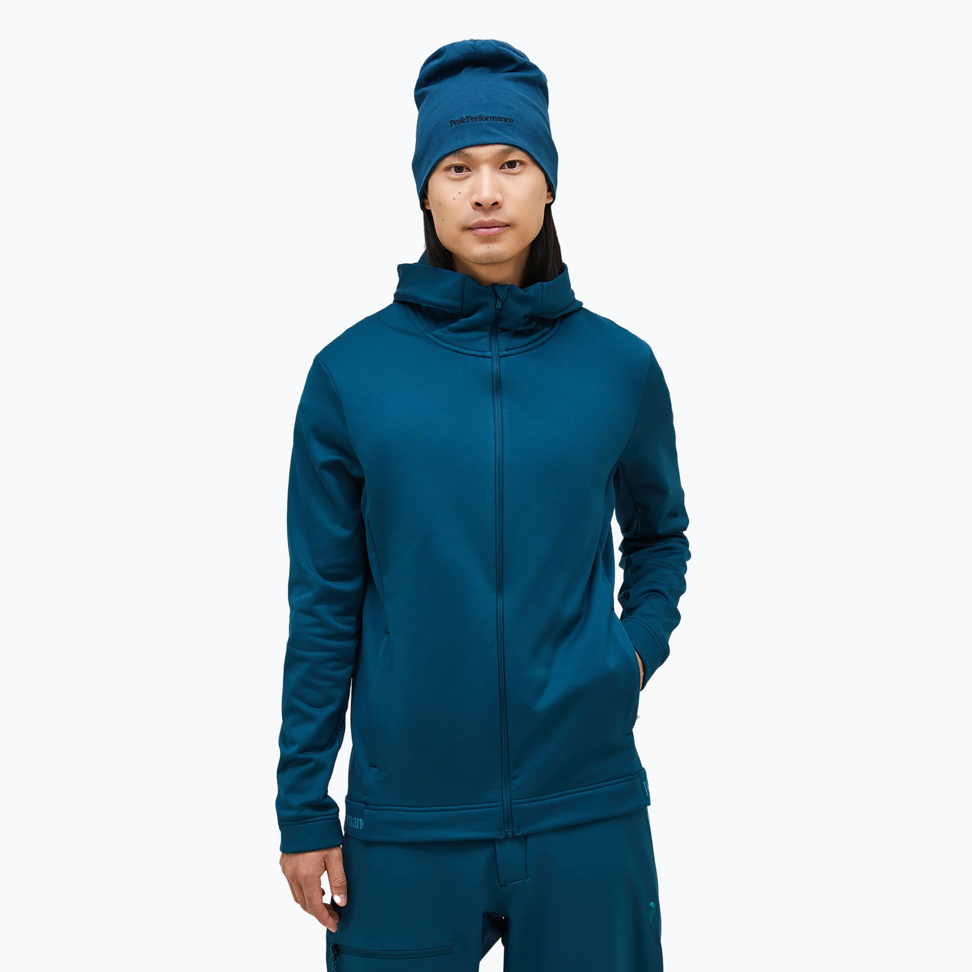 Bluza męska Peak Performance Rider Tech Zip Hood b42 infinity teel | WYSYŁKA W 24H | 30 DNI NA ZWROT