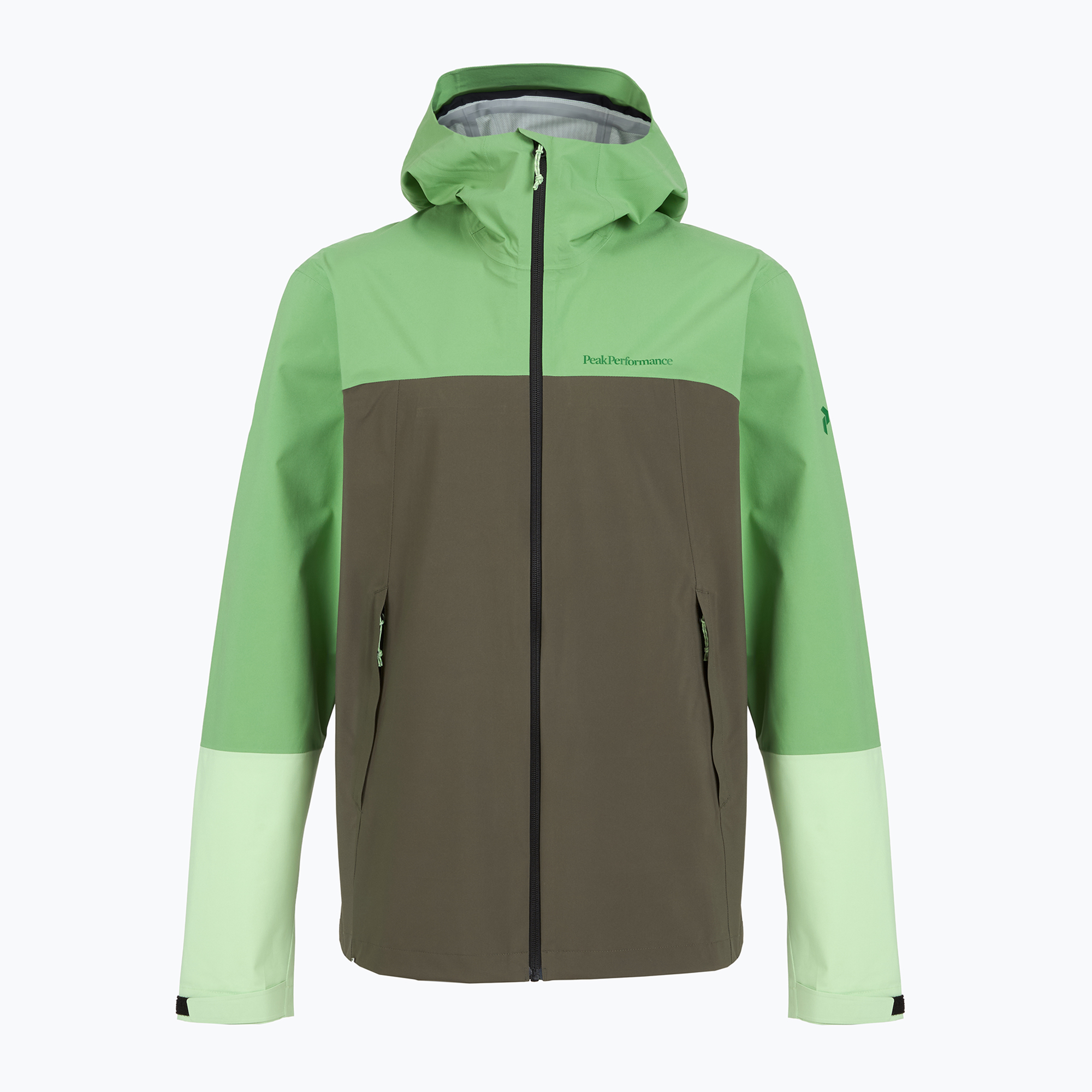 Kurtka przeciwdeszczowa męska Peak Performance Trail Hipe Shell Jacket peppermint/pine needle/green 