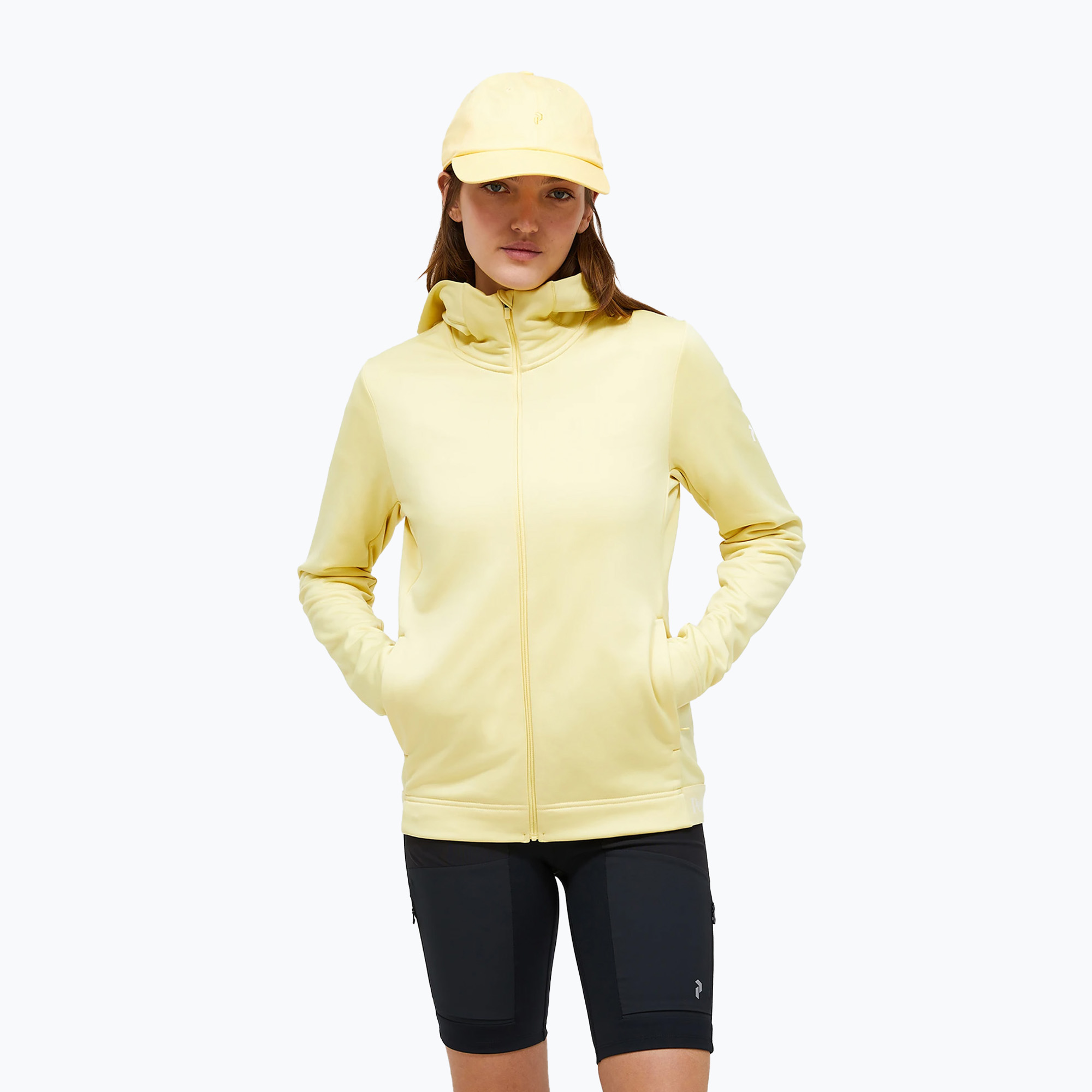 Bluza damska Peak Performance Rider Tech Zip Hood mellow yellow | WYSYŁKA W 24H | 30 DNI NA ZWROT