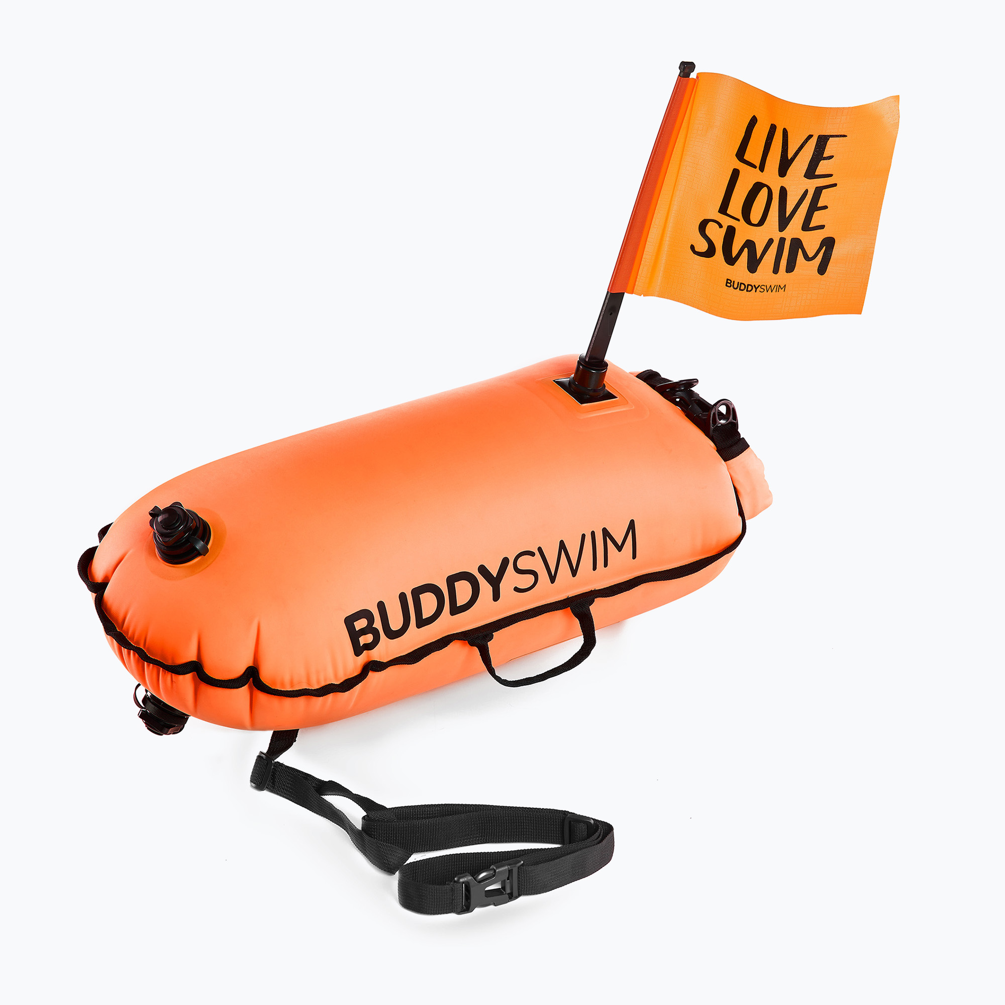 Bojka asekuracyjna BuddySwim Dry Bag with Flag 28 l orange | WYSYŁKA W 24H | 30 DNI NA ZWROT