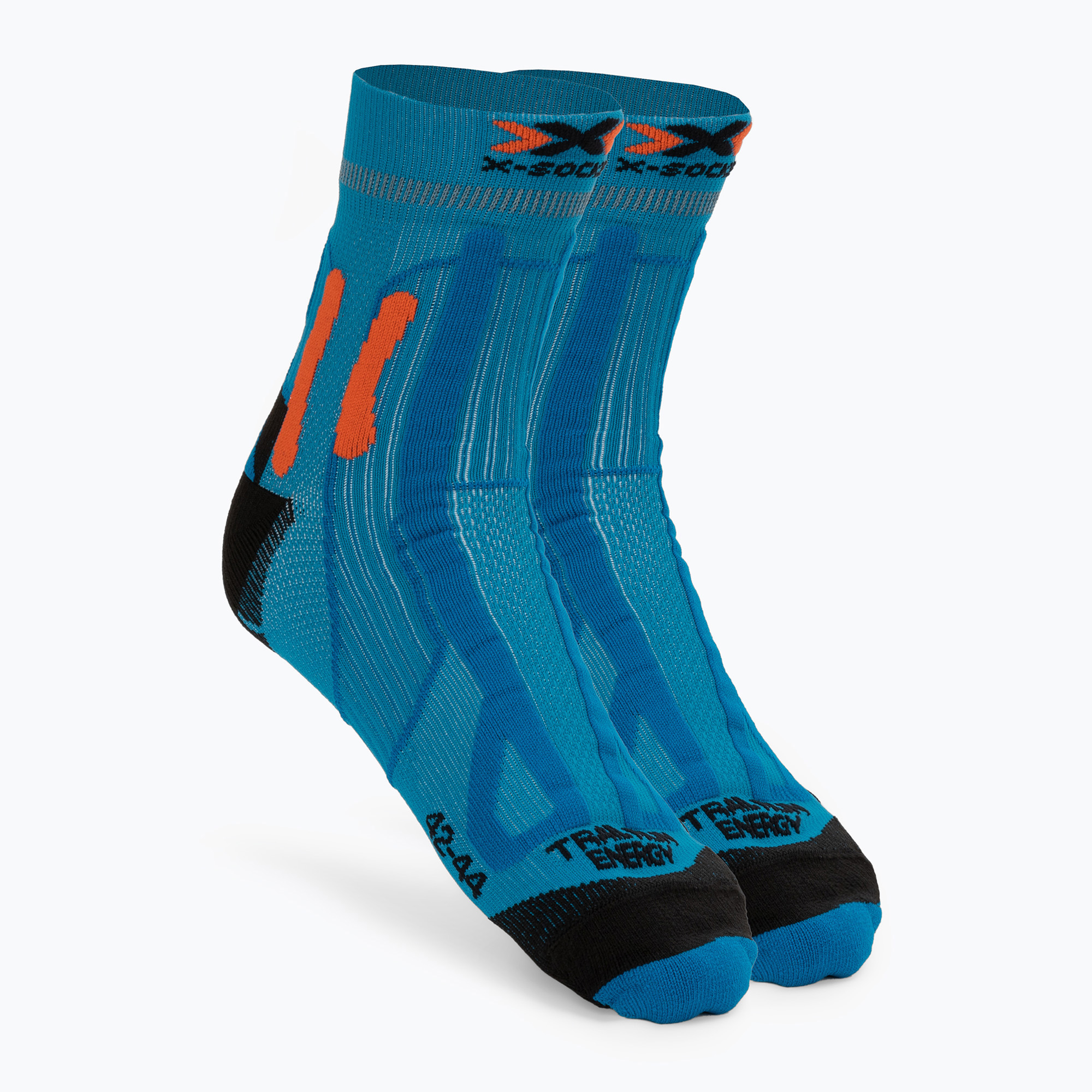 Skarpety do biegania męskie X-Socks Trail Run Energy teal blue/sunset orange | WYSYŁKA W 24H | 30 DNI NA ZWROT