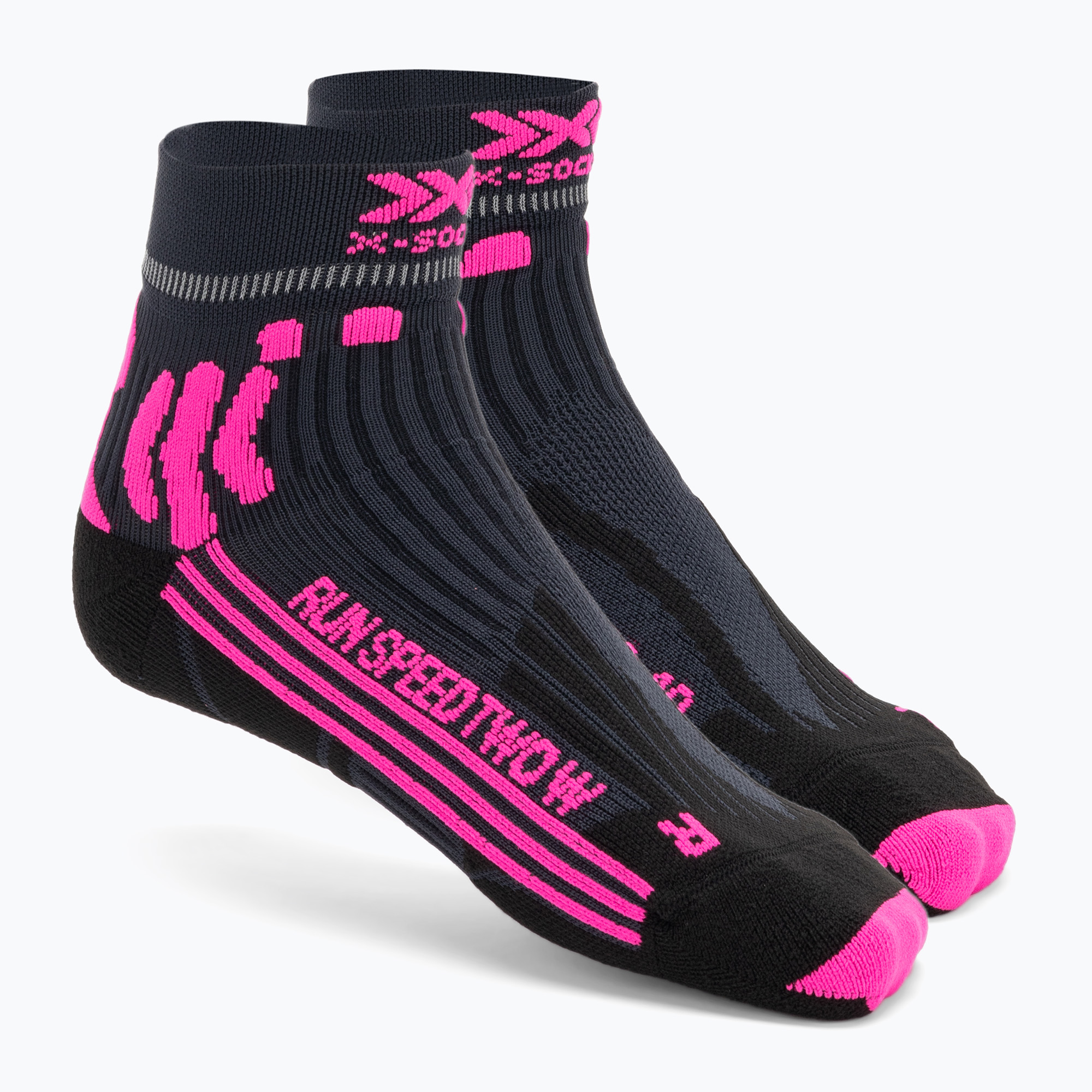 Skarpety do biegania damskie X-Socks Run Speed Two 4.0 dolomite grey/neon flamingo | WYSYŁKA W 24H | 30 DNI NA ZWROT