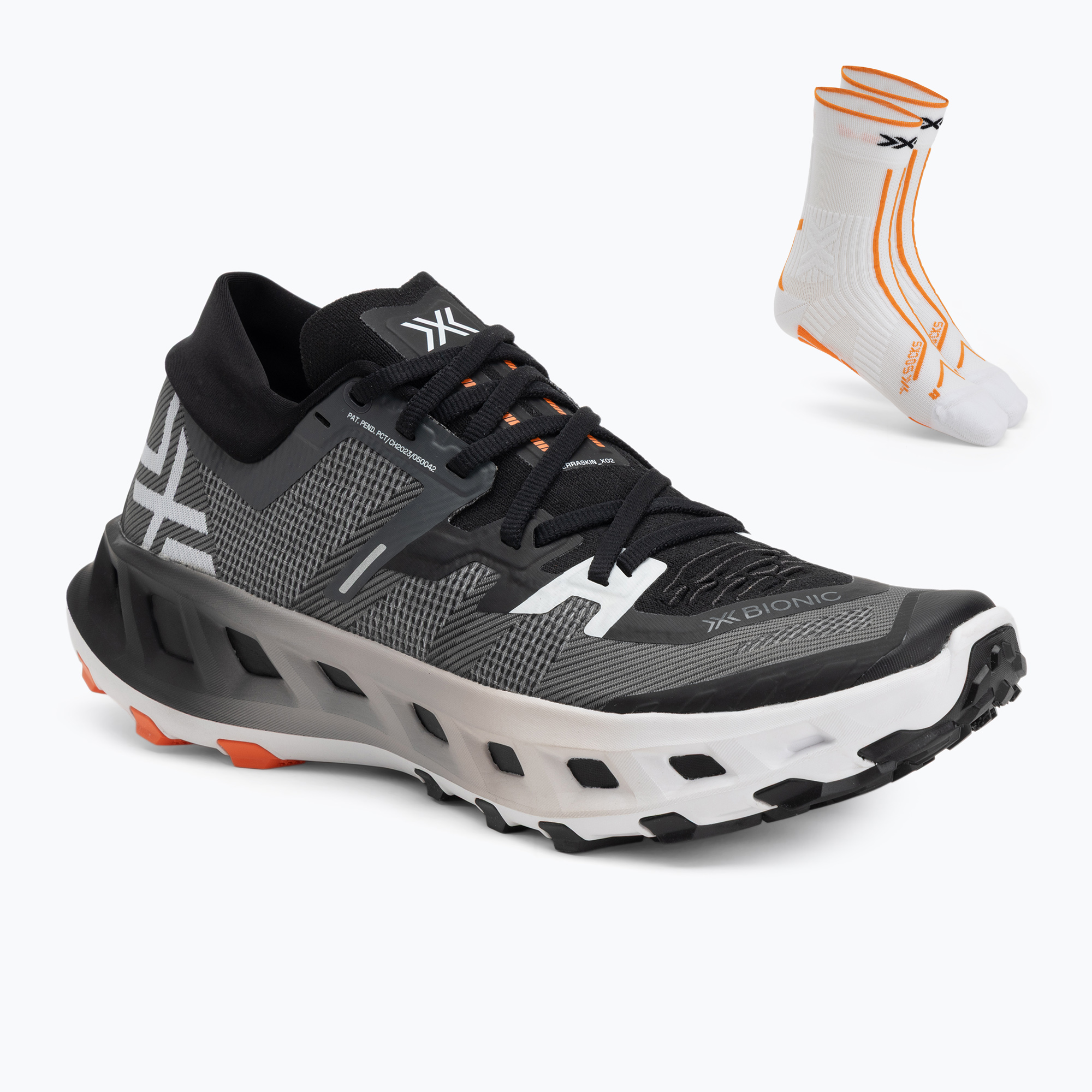 Buty do biegania + skarpety X-Bionic Terraskin X02 x black/x white 