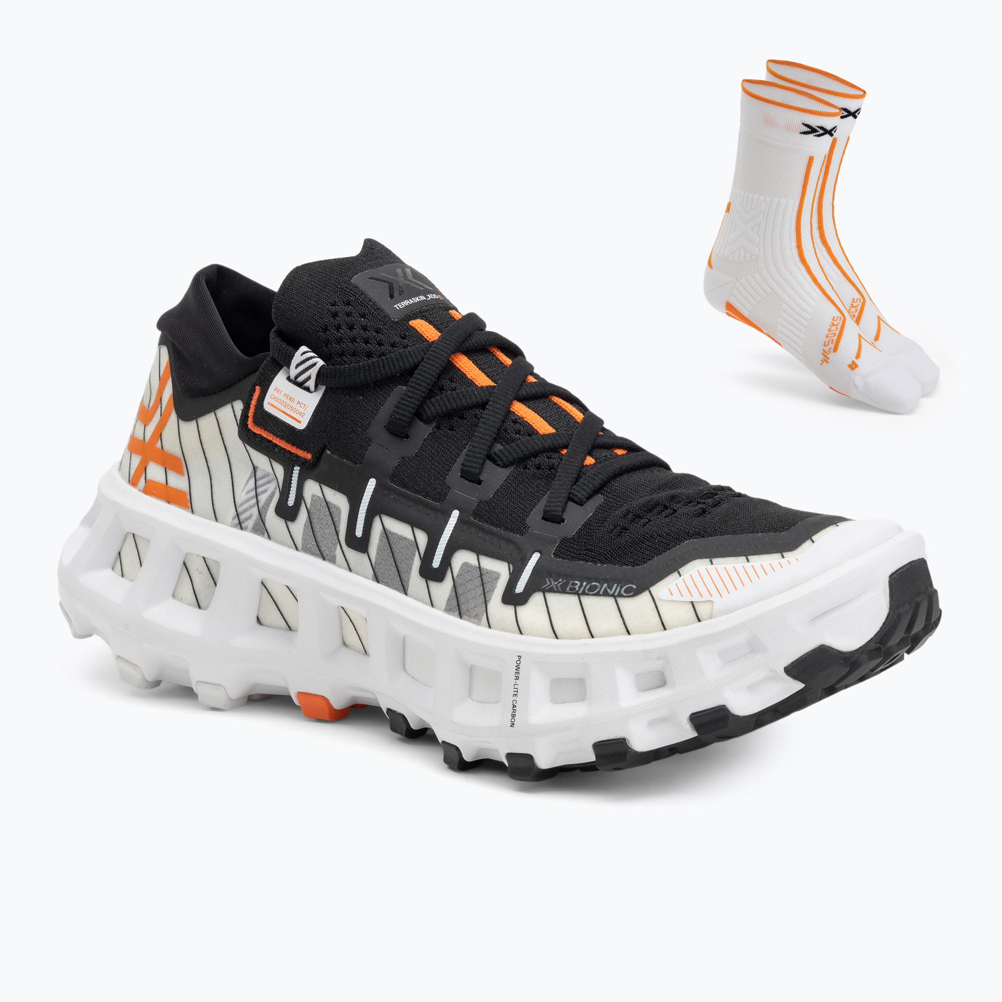 Buty do biegania + skarpety X-Bionic Terraskin X00/C x white/x black 
