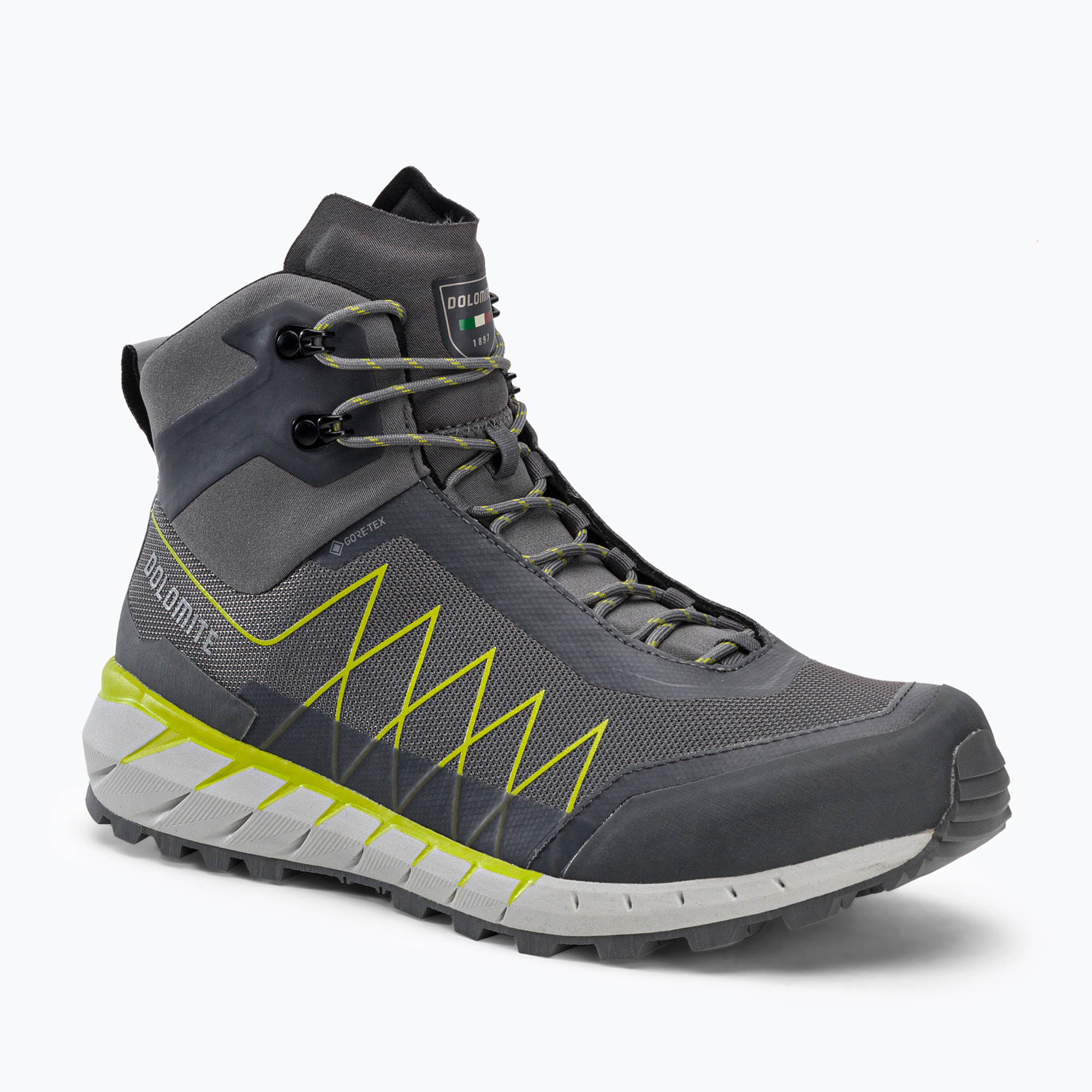 Buty trekkingowe męskie Dolomite Croda Nera Hi GTX gunmetal grey/lime green | WYSYŁKA W 24H | 30 DNI NA ZWROT