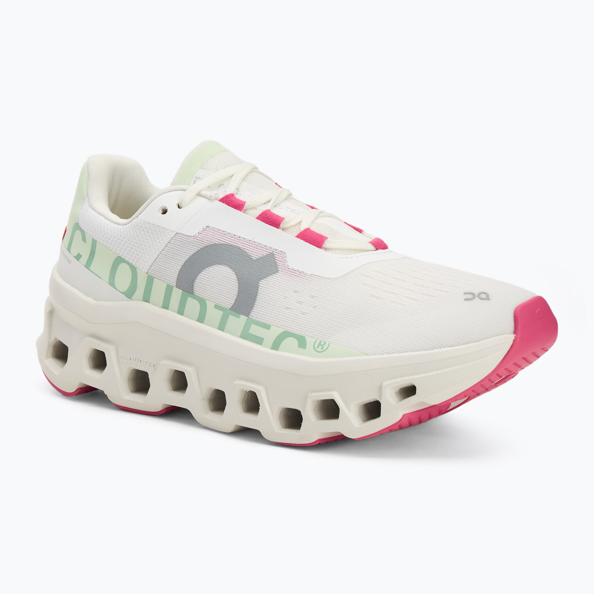 Buty do biegania damskie On Running Cloudmonster white/lima 