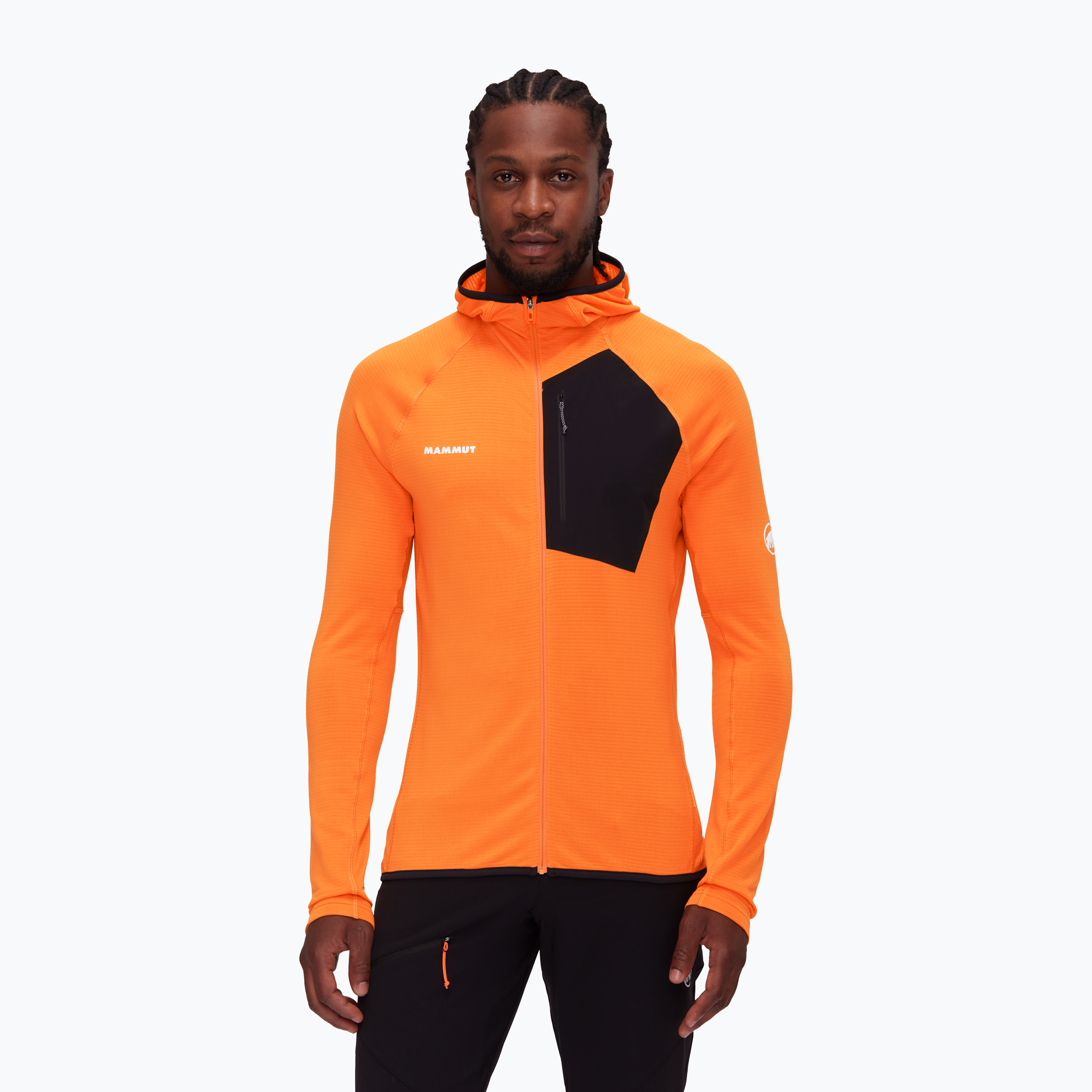 Bluza trekkingowa męska Mammut Aenergy Light ML Hooded dark tangerine/black | WYSYŁKA W 24H | 30 DNI NA ZWROT