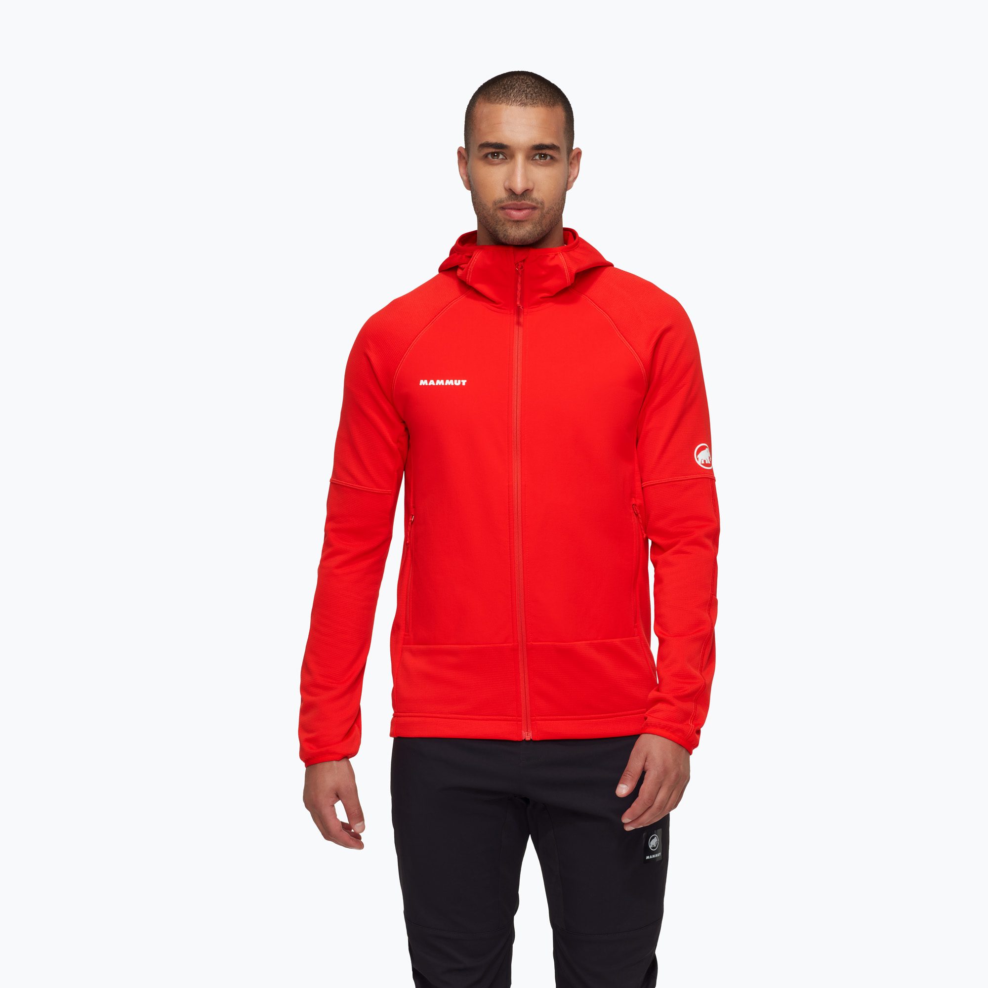 Kurtka przeciwwiatrowa męska Mammut Massone ML Hooded mammut red 