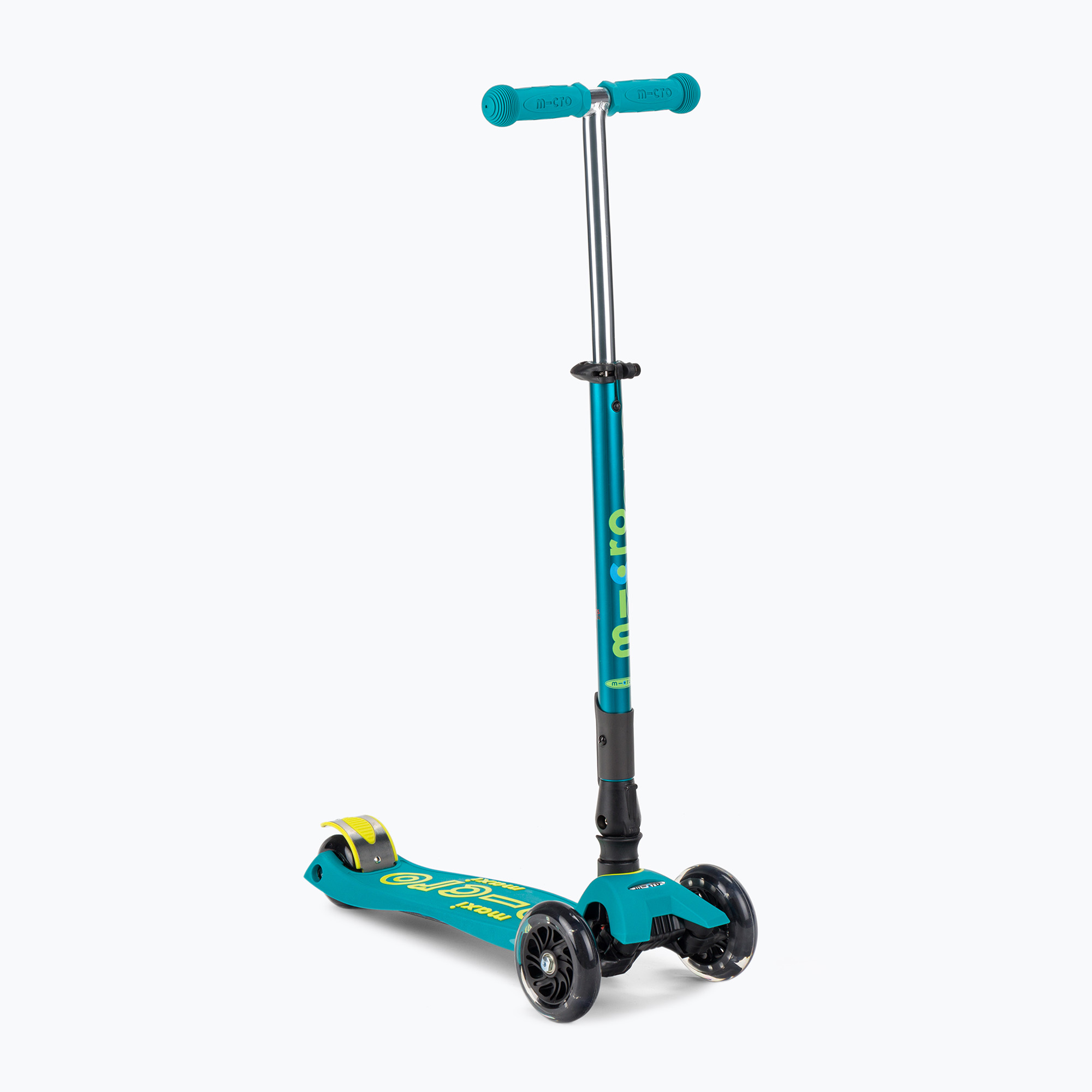Hulajnoga trójkołowa dziecięca Micro Maxi Deluxe Foldable LED petrol green | WYSYŁKA W 24H | 30 DNI NA ZWROT