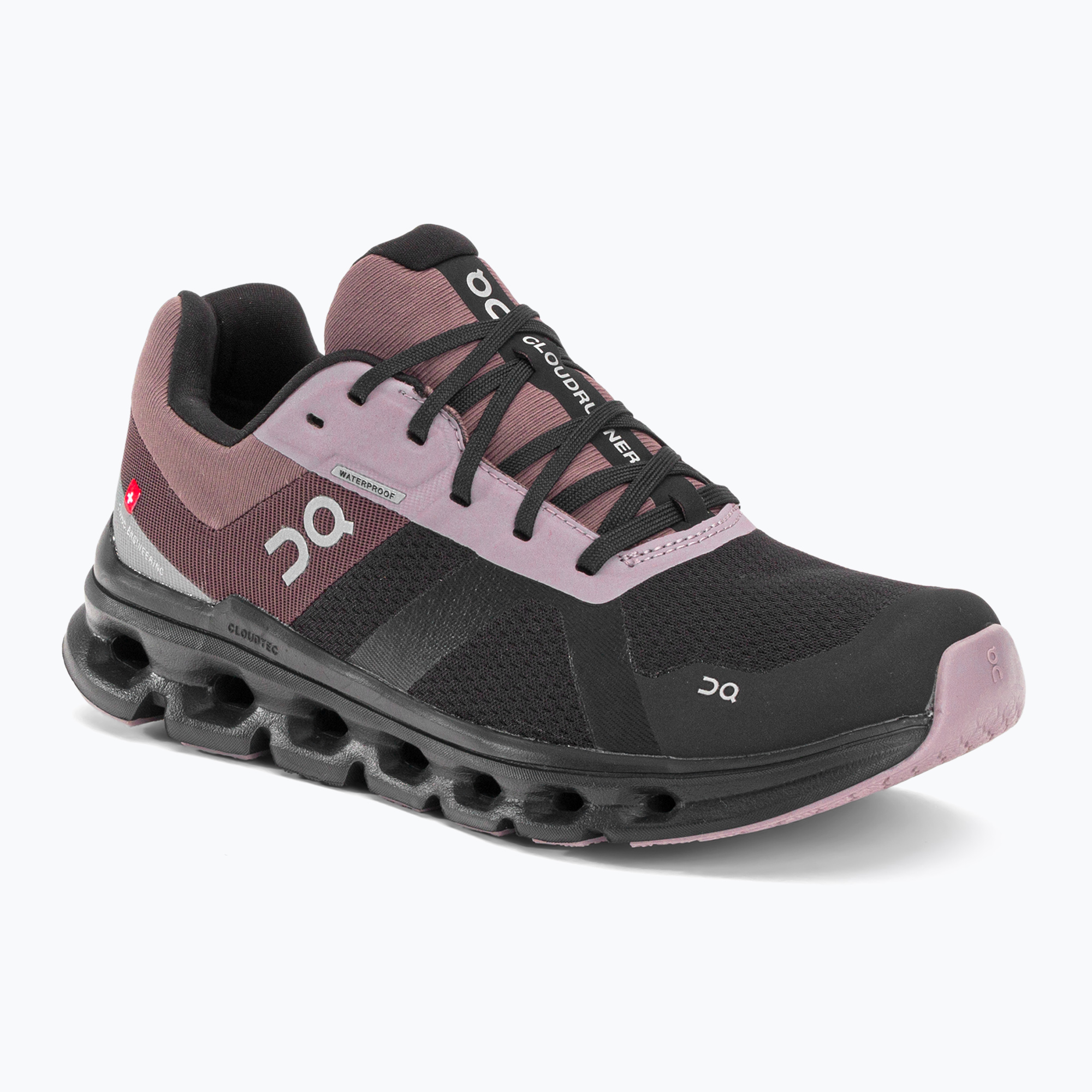 Buty do biegania damskie On Running Cloudrunner Waterproof black/grape | WYSYŁKA W 24H | 30 DNI NA ZWROT