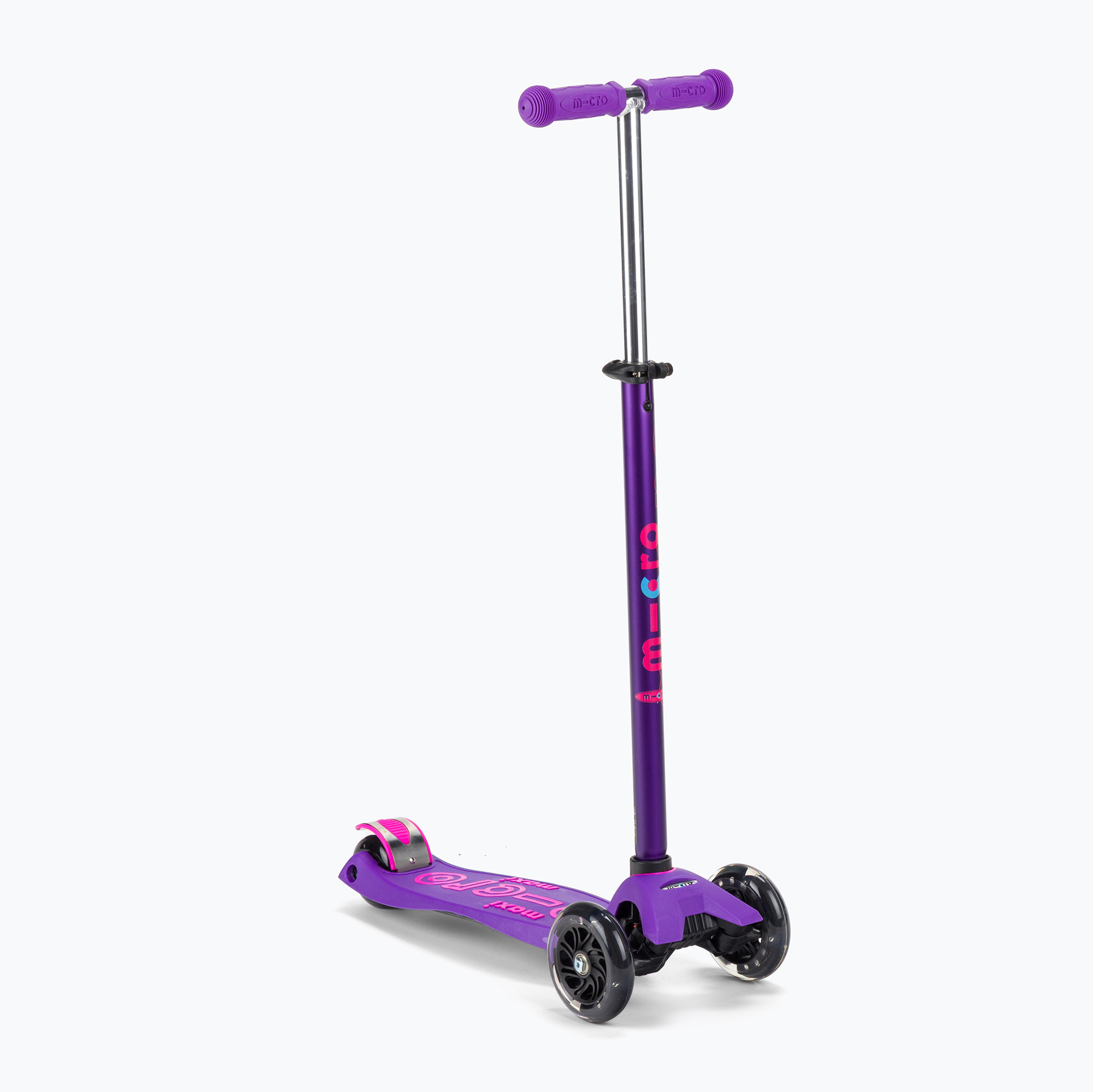 Hulajnoga trójkołowa dziecięca Micro Maxi Deluxe LED purple 
