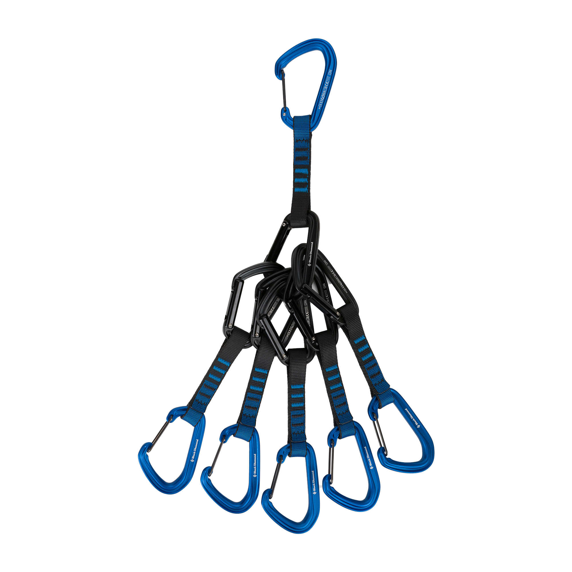 Zestaw ekspresów wspinaczkowych Black Diamond Hotforge Hybrid Quickpack Set 6 szt. 12 cm blue 