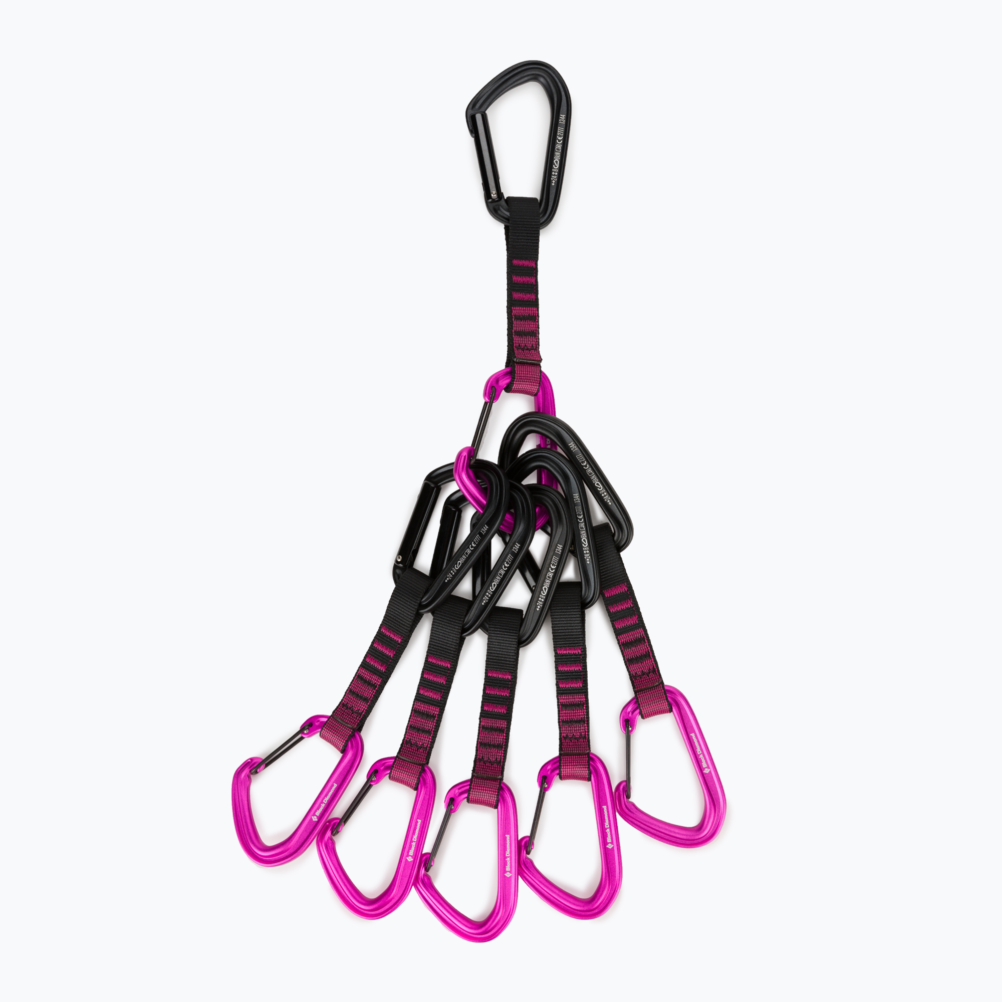 Zestaw ekspresów wspinaczkowych Black Diamond Hotforge Hybrid Quickpack Set 6 szt. 12 cm ultra pink | WYSYŁKA W 24H | 30 DNI NA ZWROT