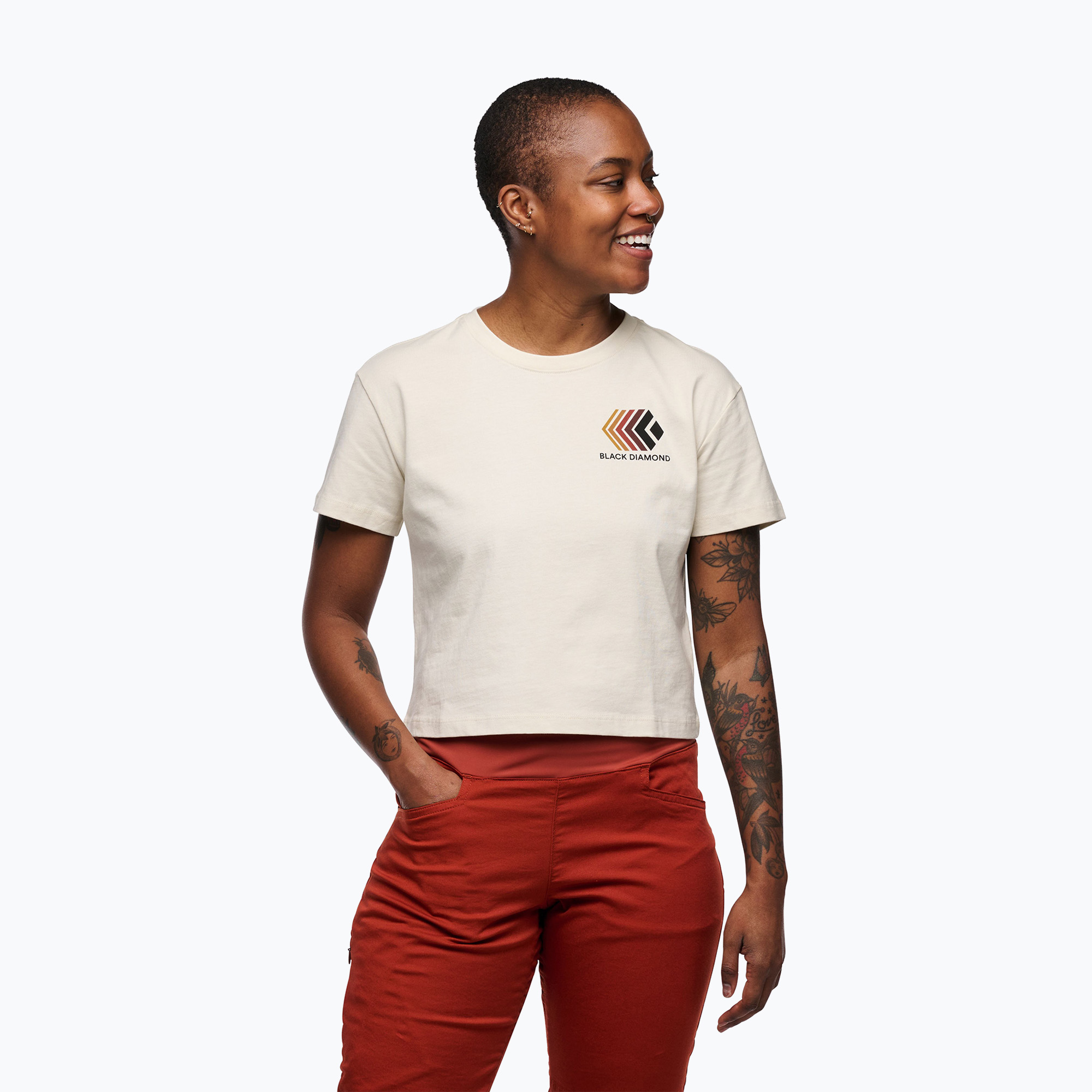 Koszulka damska Black Diamond Faded Crop laurel off white | WYSYŁKA W 24H | 30 DNI NA ZWROT
