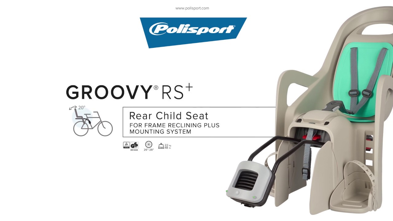 Fotelik rowerowy Polisport Groovy RS+ zielony/ciemnoszary