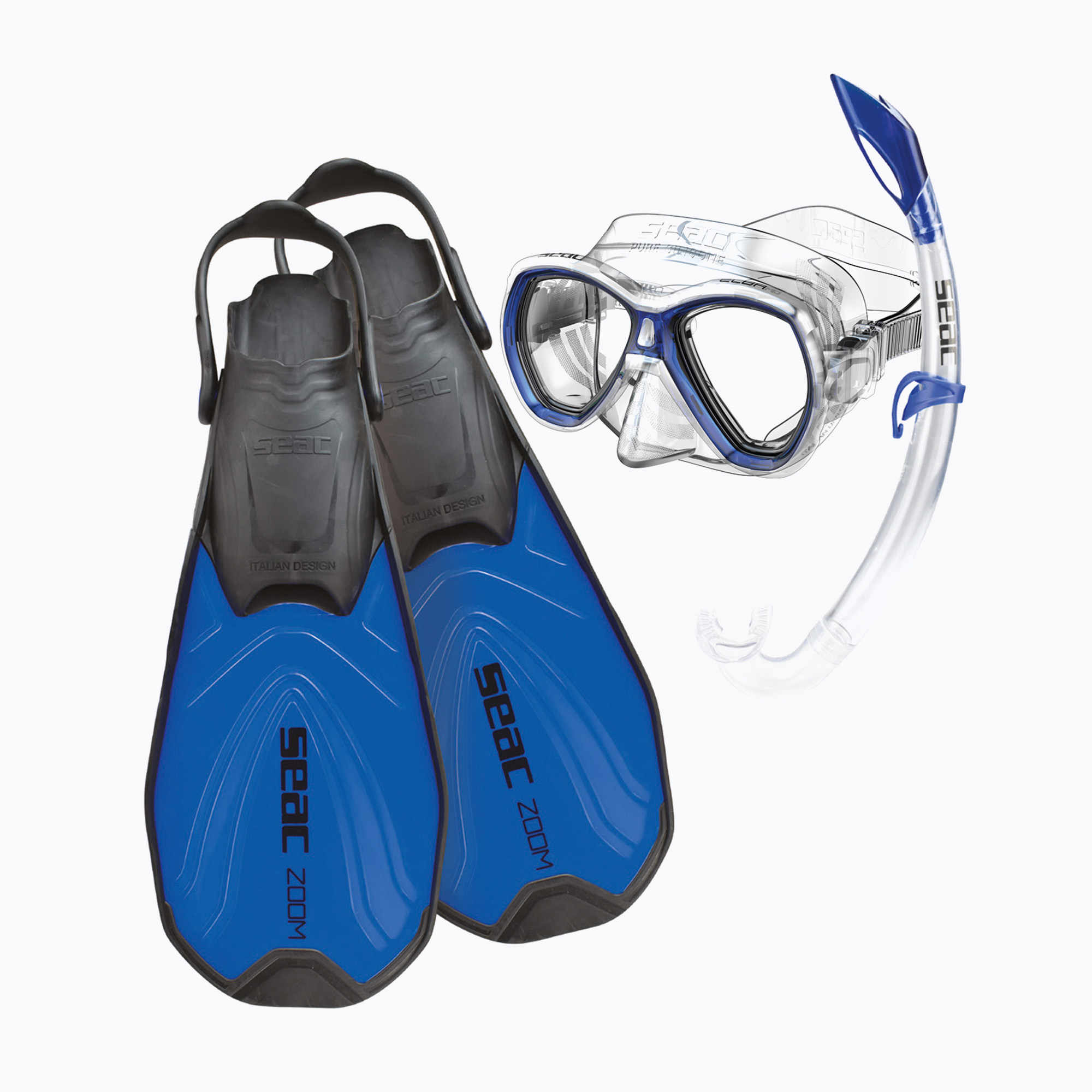 Zestaw do snorkelingu SEAC Tris Zoom blue | WYSYŁKA W 24H | 30 DNI NA ZWROT