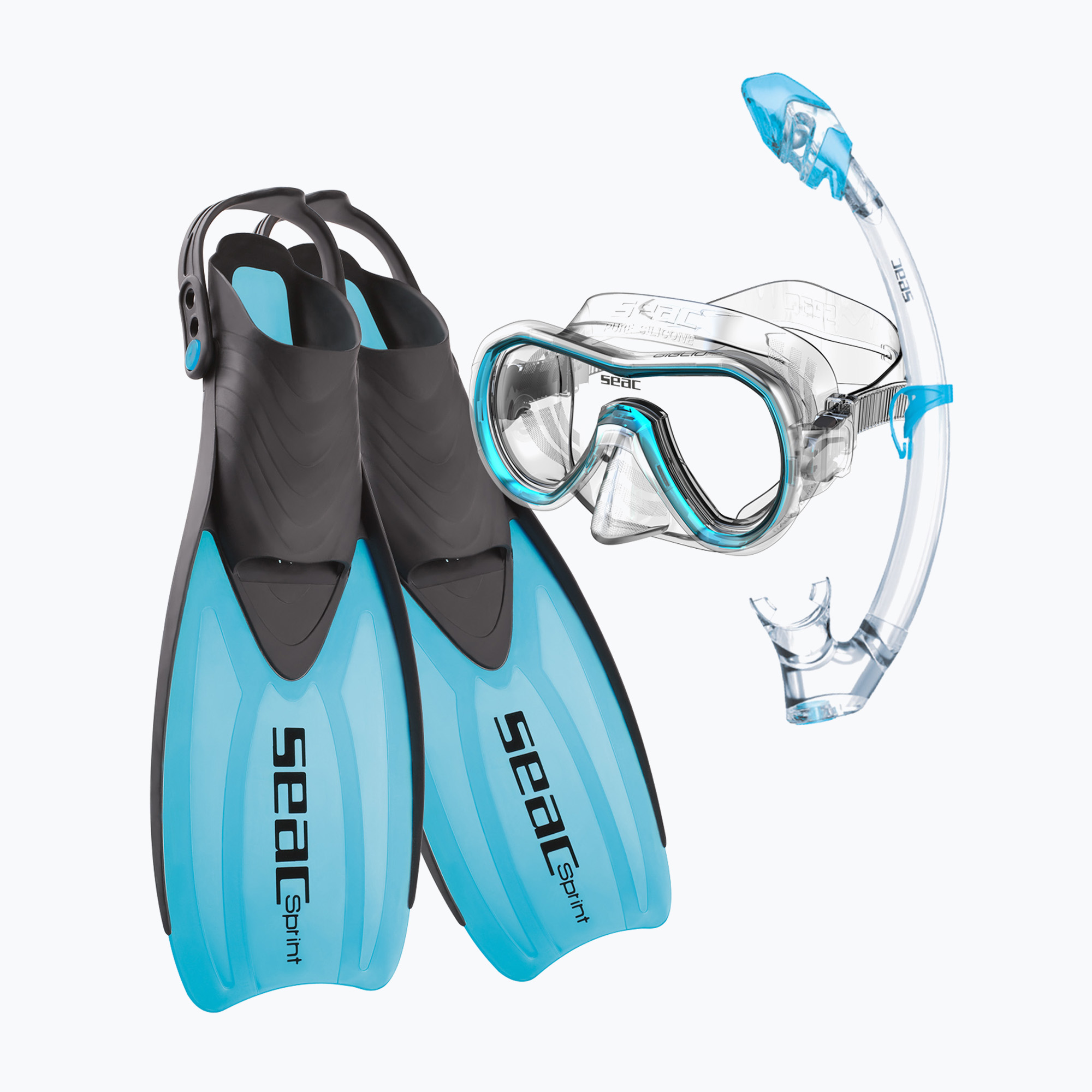 Zestaw do snorkelingu SEAC Tris Sprint Dry blue | WYSYŁKA W 24H | 30 DNI NA ZWROT