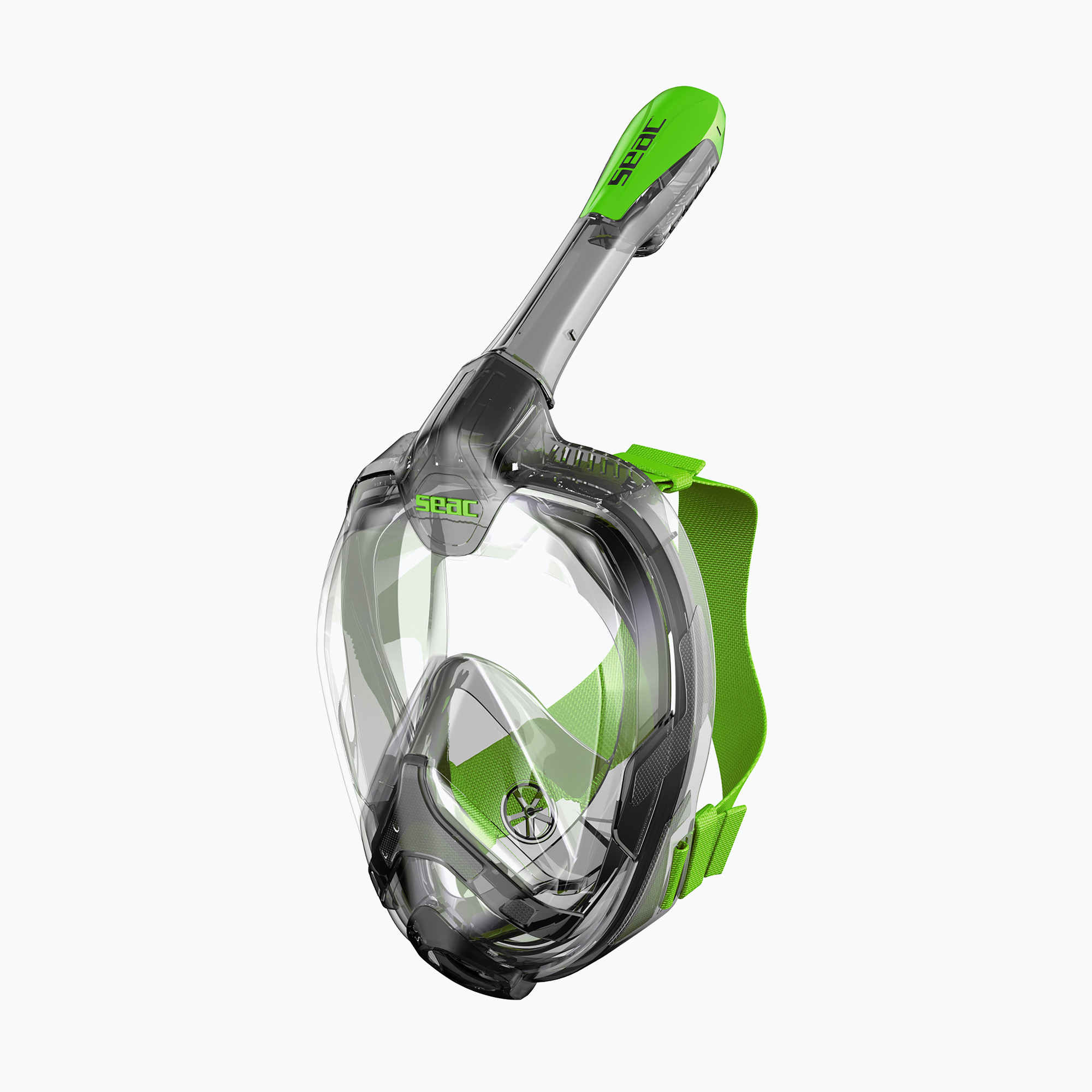 Maska pełnotwarzowa do snorkelingu SEAC Magica grey clear/green lime 