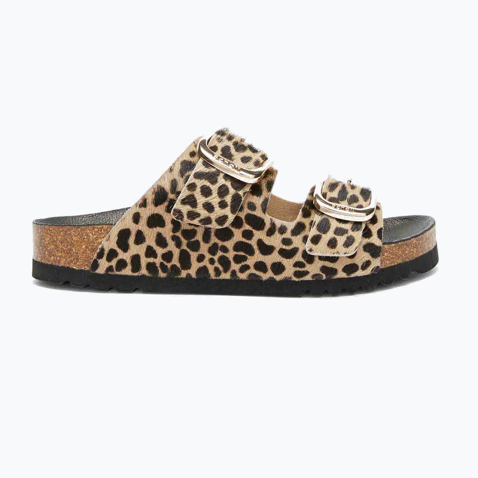 Klapki damskie Scholl Noelle Pony Leather leopard 