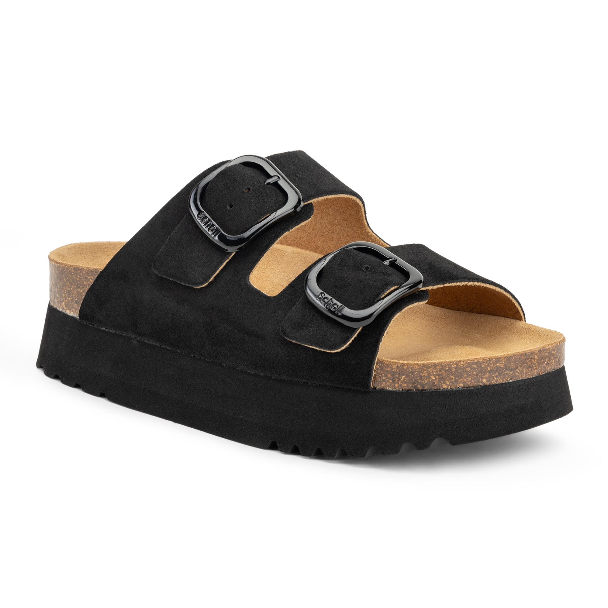 Klapki damskie Scholl Lucie Suede black 