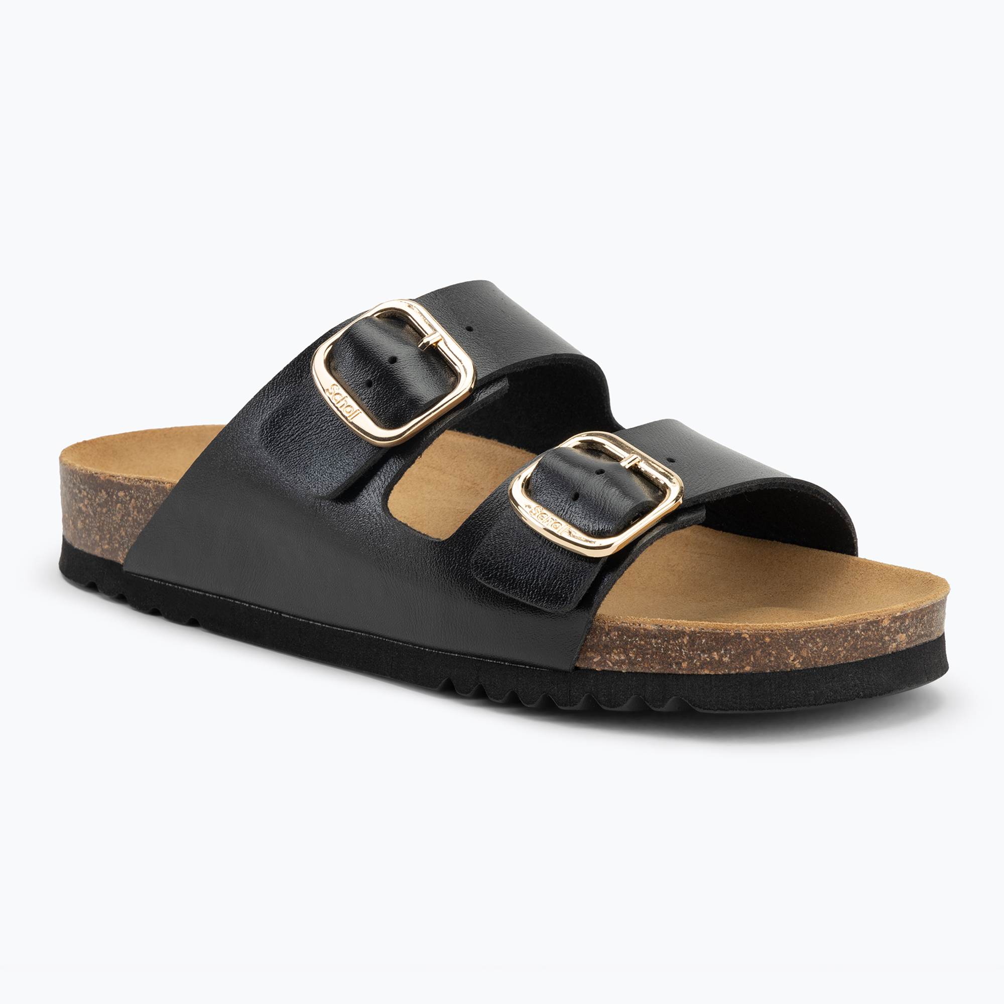 Klapki damskie Scholl Josephine Laminated black 
