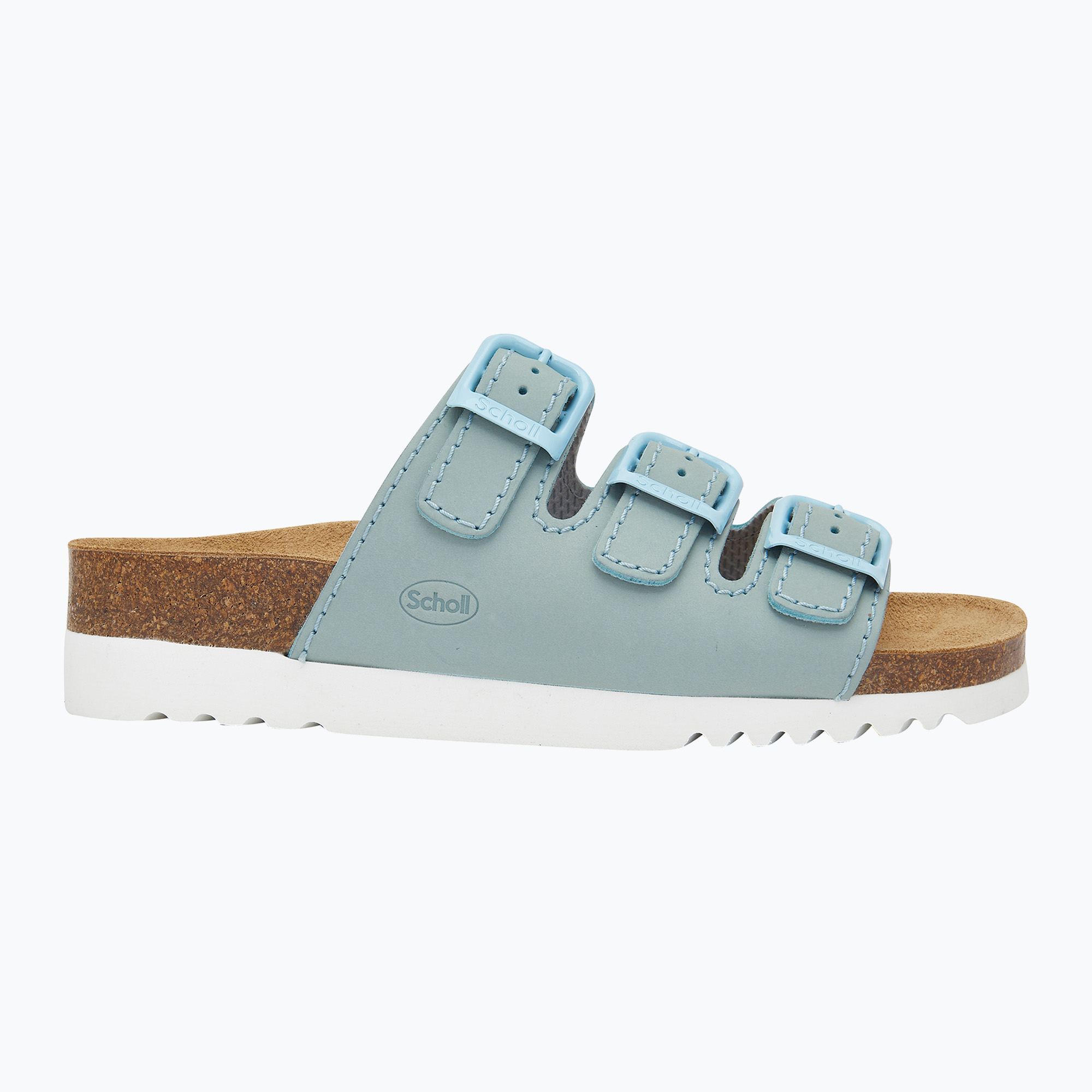 Klapki damskie Scholl Rio Wedge Ad Med pale blue 