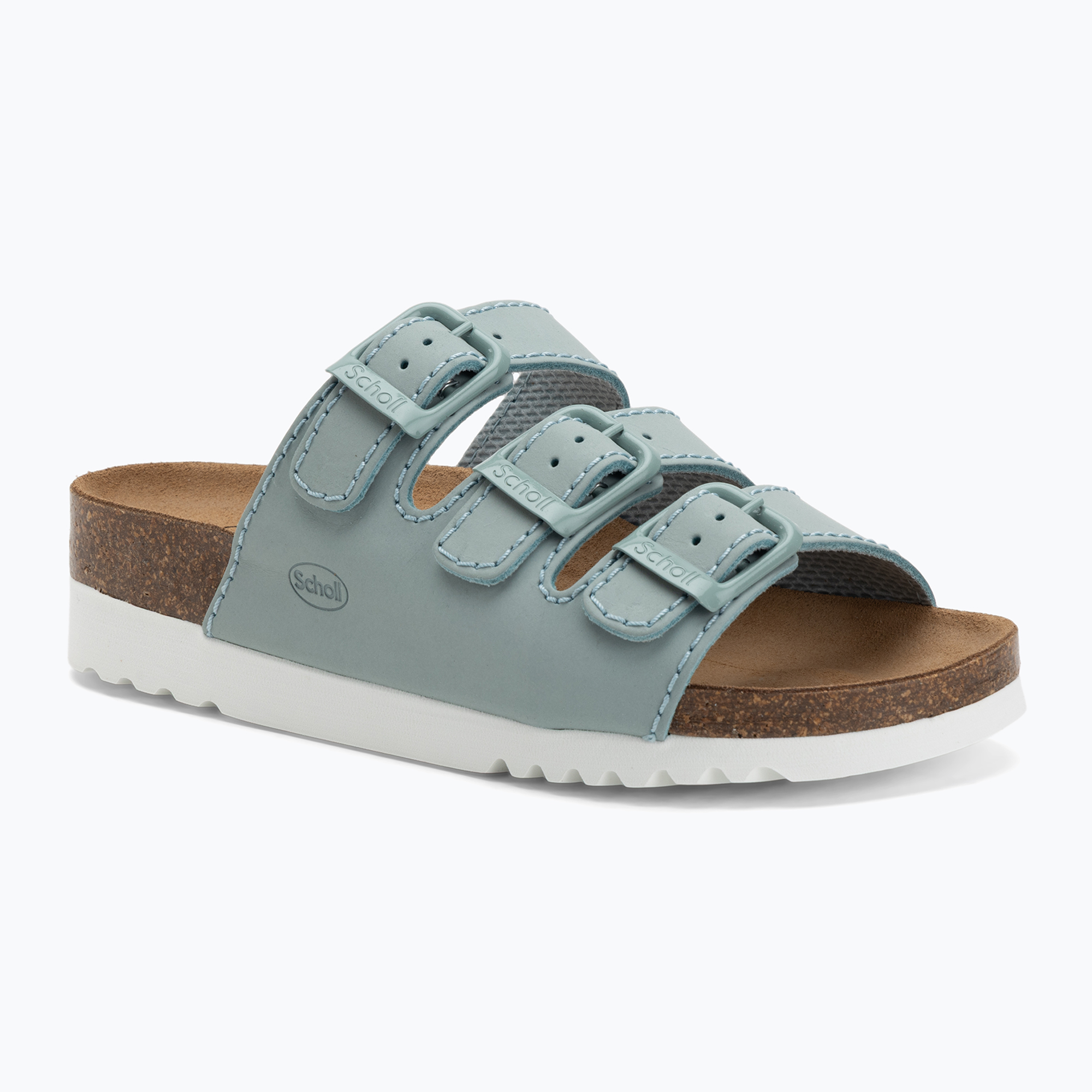 Klapki damskie Scholl Rio Wedge Ad Med pale blue 