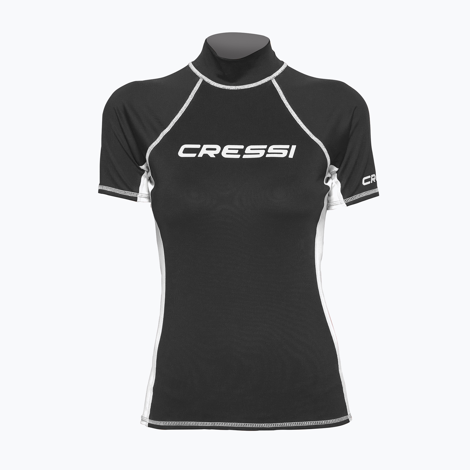 Zdjęcia - Kąpielówki / strój kąpielowy Cressi Sub Koszulka do pływania damska Cressi Rash Guard S/SL black/white | WYSYŁKA W 