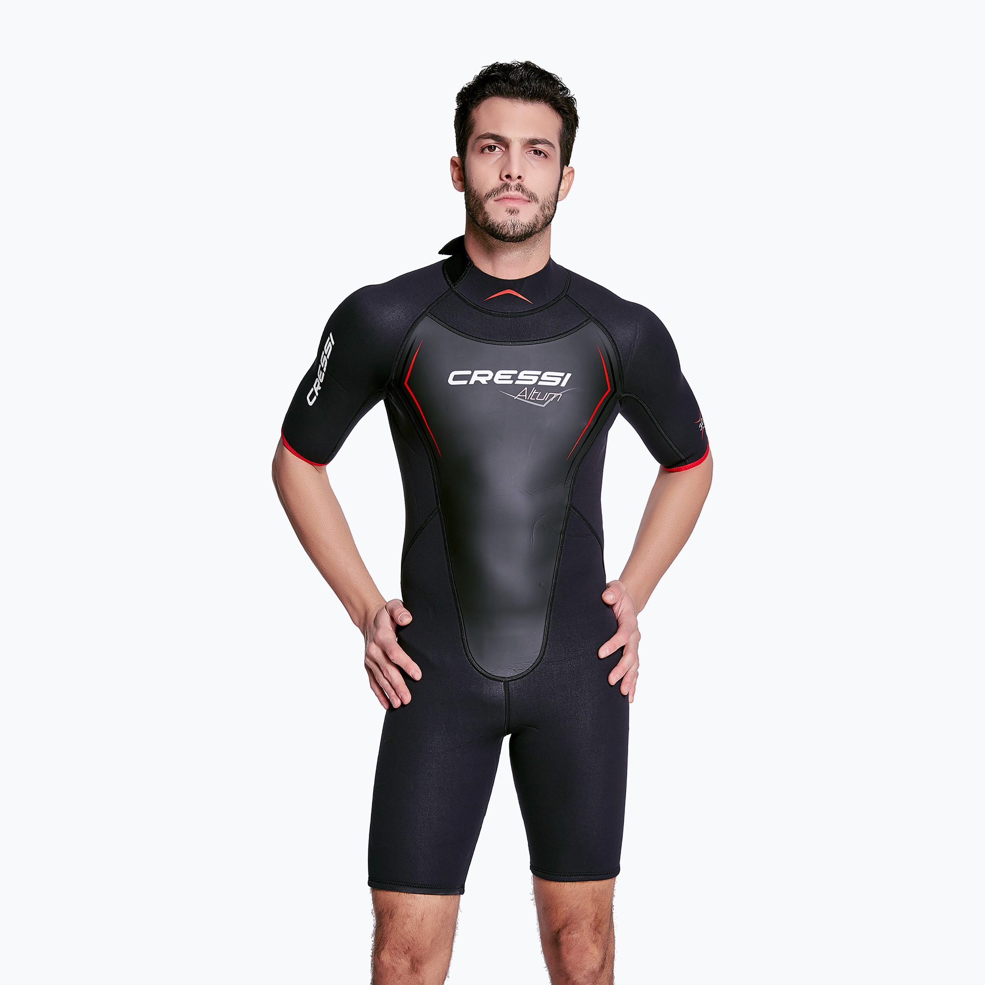 Skafander do nurkowania męski Cressi Altum Wetsuit Shorty 3 mm black/red | WYSYŁKA W 24H | 30 DNI NA ZWROT