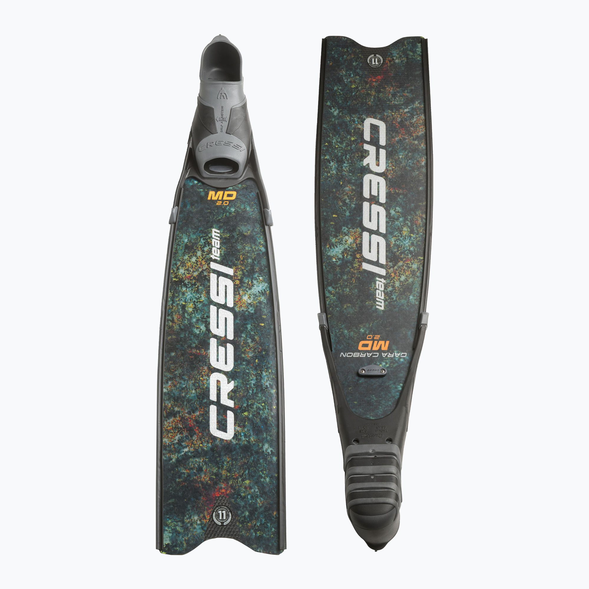 Płetwy do nurkowania Cressi Gara Turbo Carbon green camo 