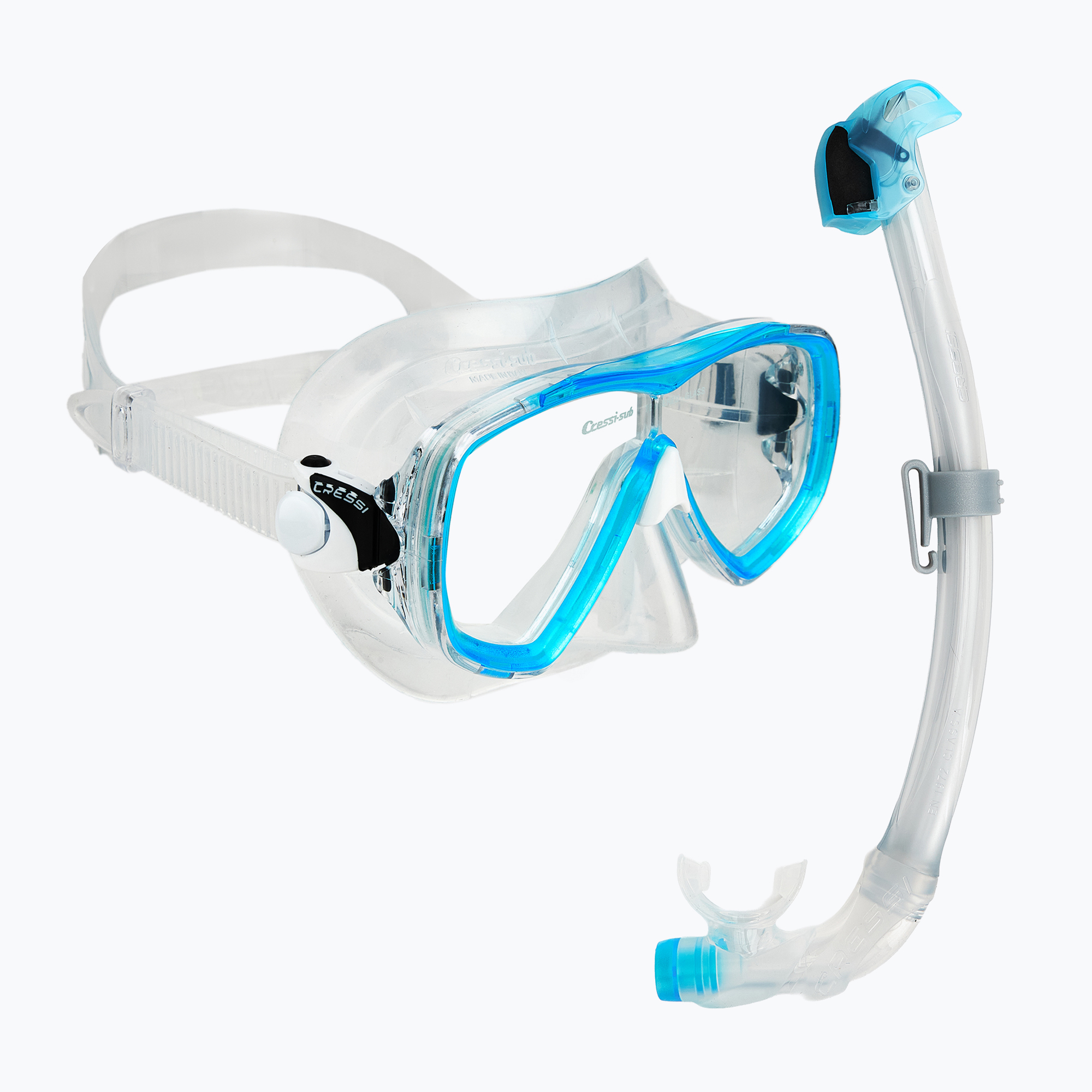 Zestaw do nurkowania Cressi Estrella + Seal Dry clear/aquamarine 