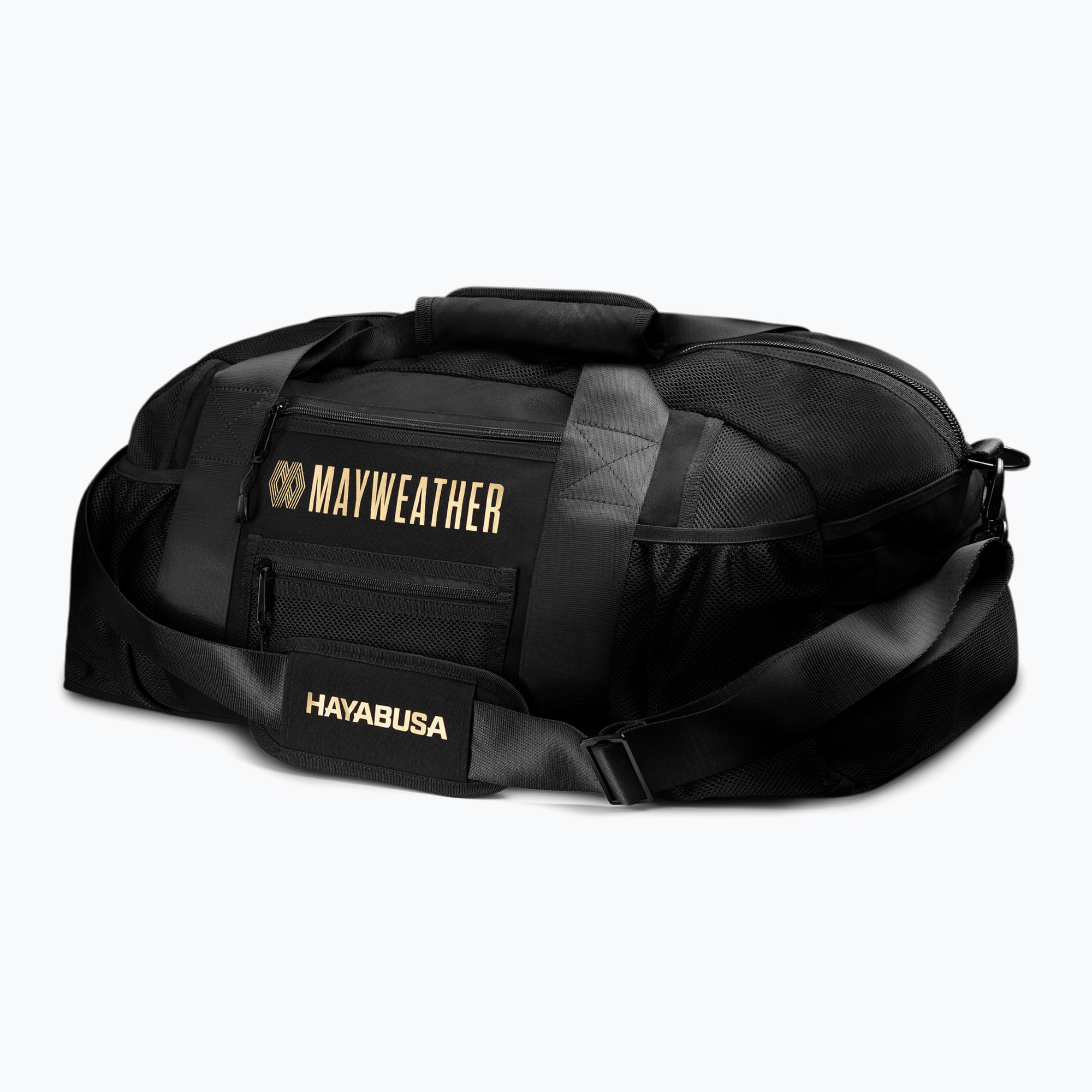 Torba treningowa Hayabusa Mayweather Mesh Gym Bag 70 l black/gold 