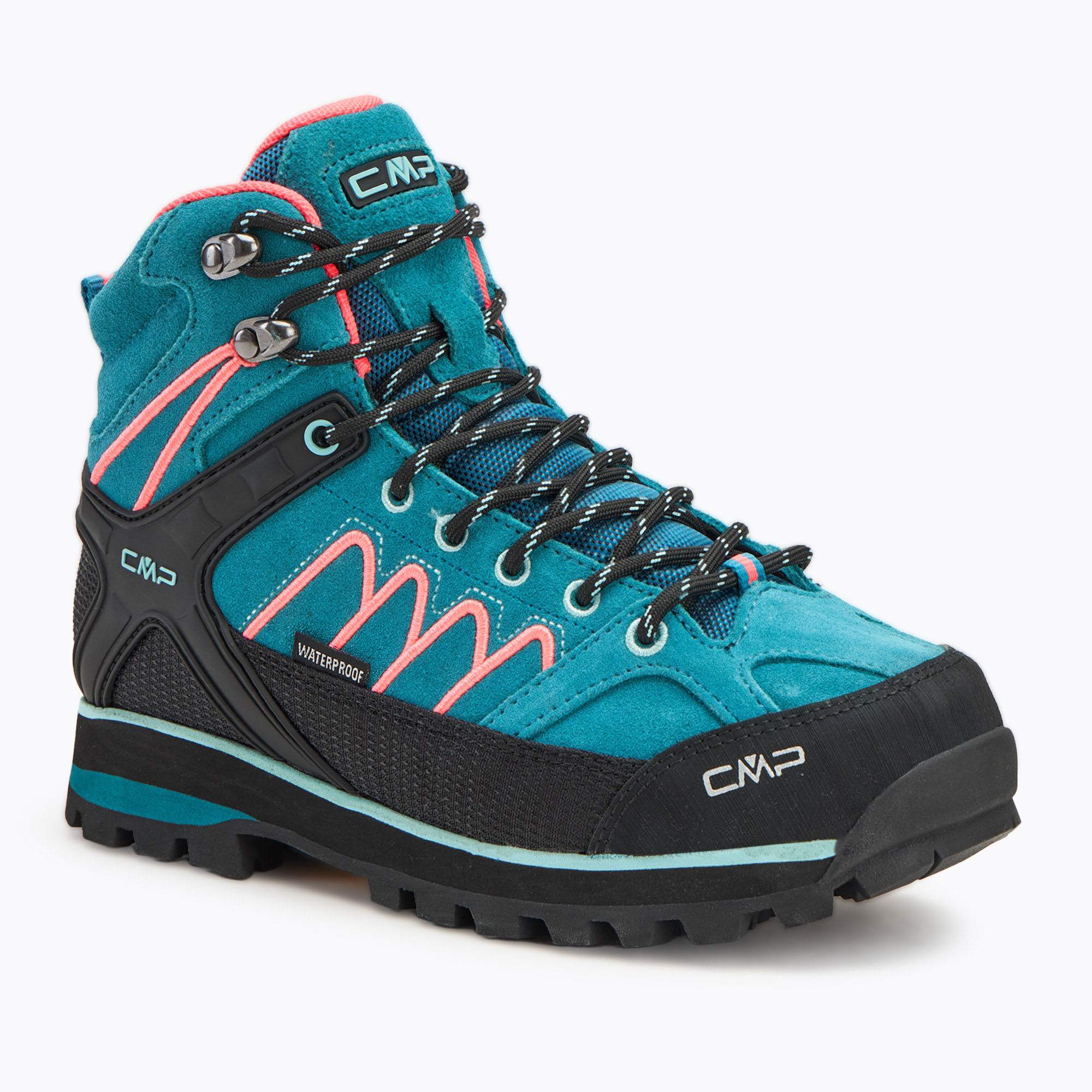 Buty trekkingowe damskie CMP Moon Mid WP teal/red fluo | WYSYŁKA W 24H | 30 DNI NA ZWROT