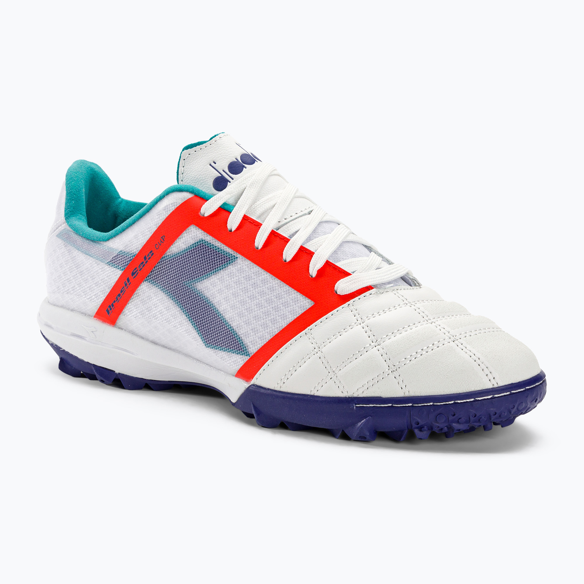 Buty piłkarskie męskie Diadora Brasil Sala Cup TF white/navy | WYSYŁKA W 24H | 30 DNI NA ZWROT