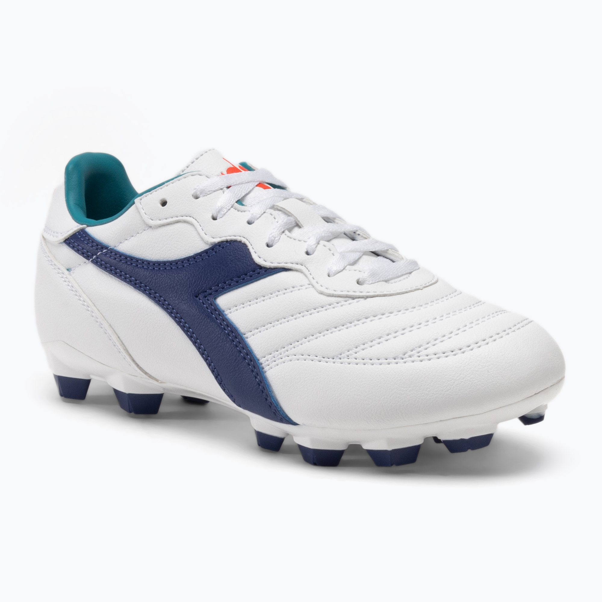 Buty piłkarskie dziecięce Diadora Brasil 2 R LPU JR white/navy | WYSYŁKA W 24H | 30 DNI NA ZWROT