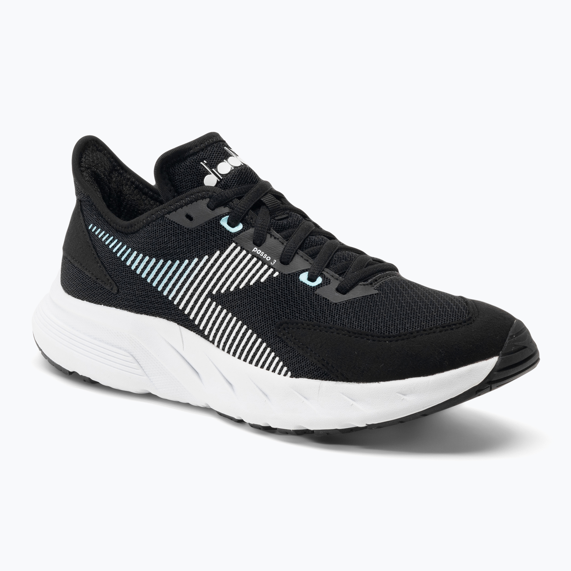 Buty do biegania damskie Diadora Passo 3 black/white/aruba blue | WYSYŁKA W 24H | 30 DNI NA ZWROT